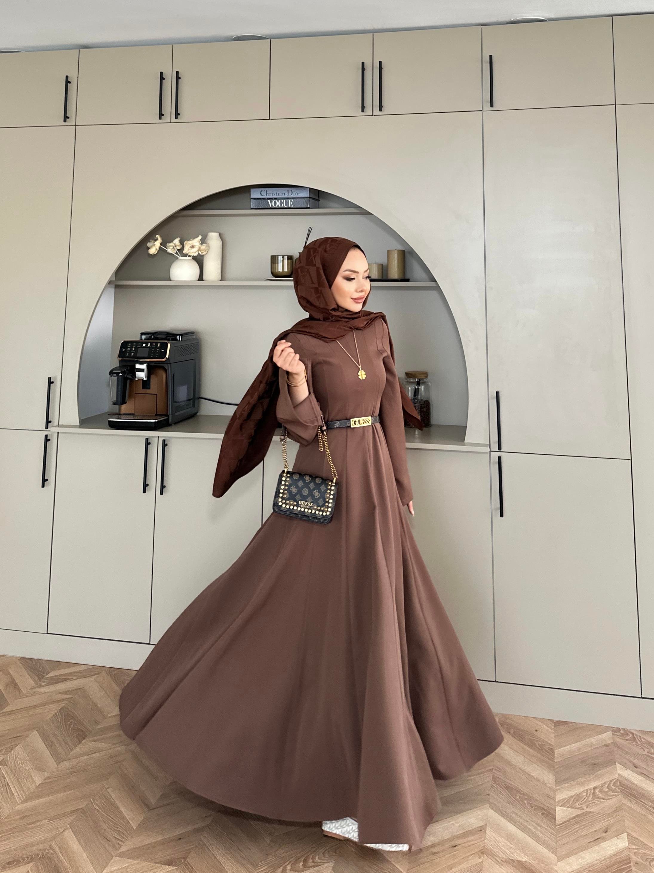 Harel A Kesim Elbise Kahve