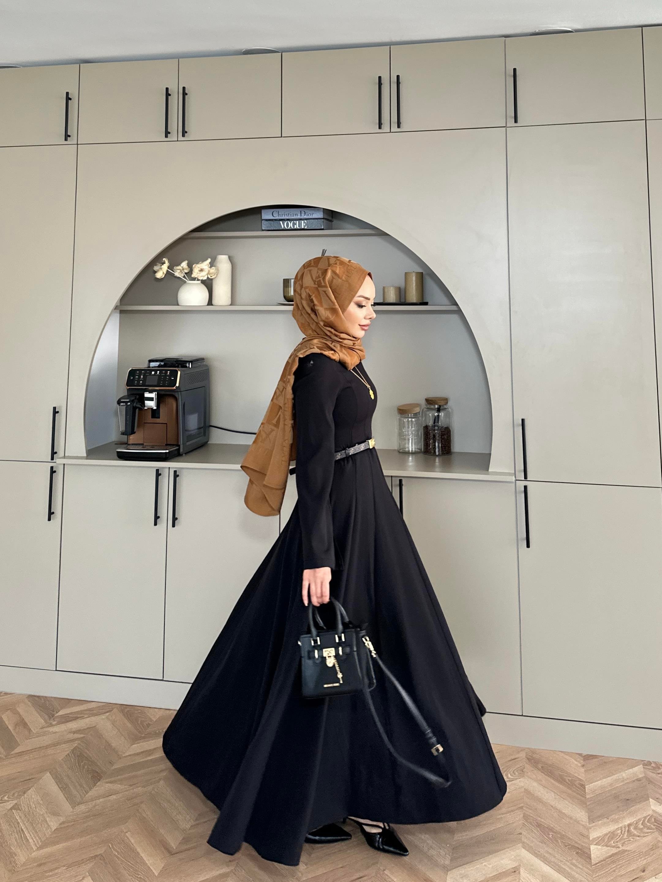 Harel A Kesim Elbise Siyah