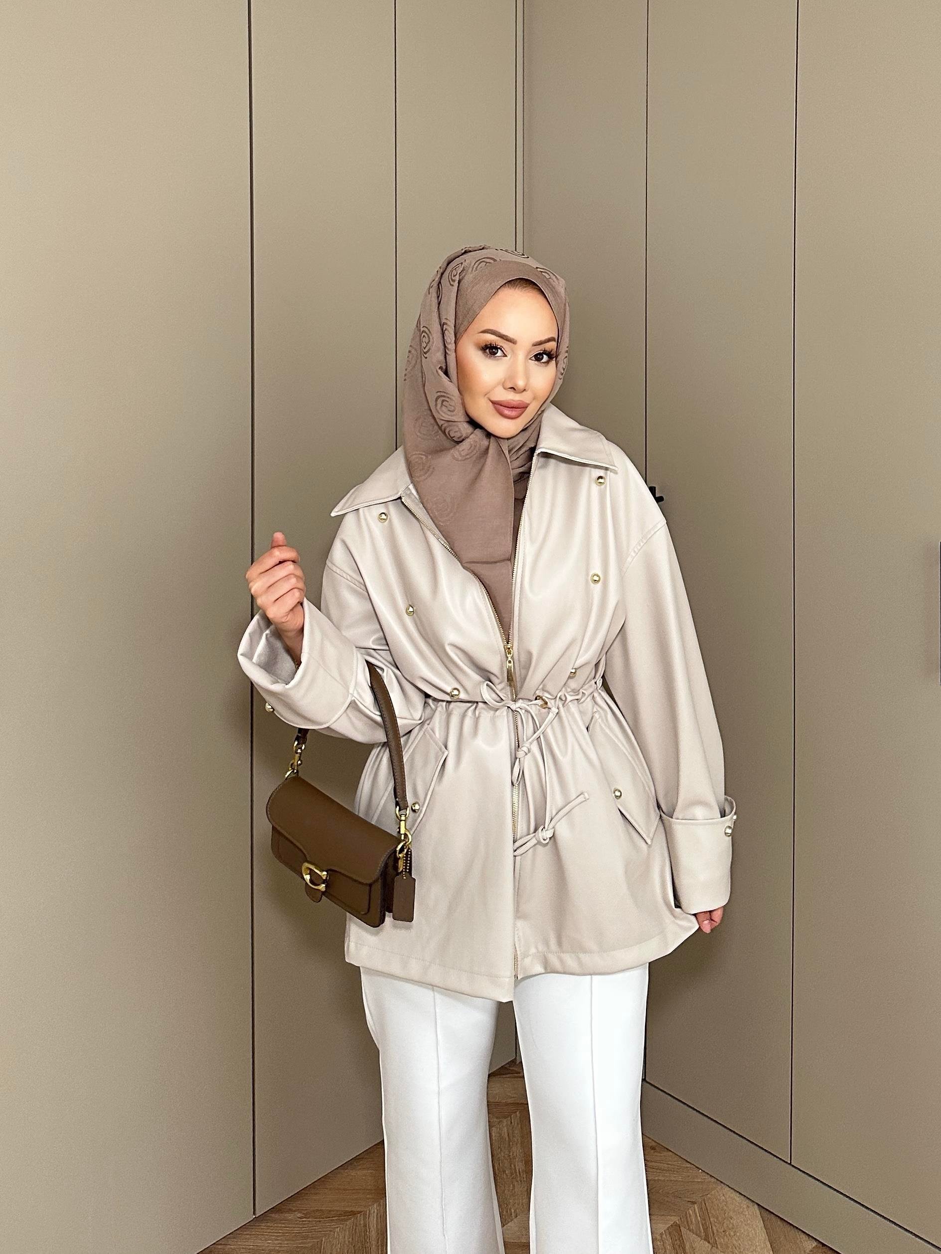 Henry Deri Ceket Bej