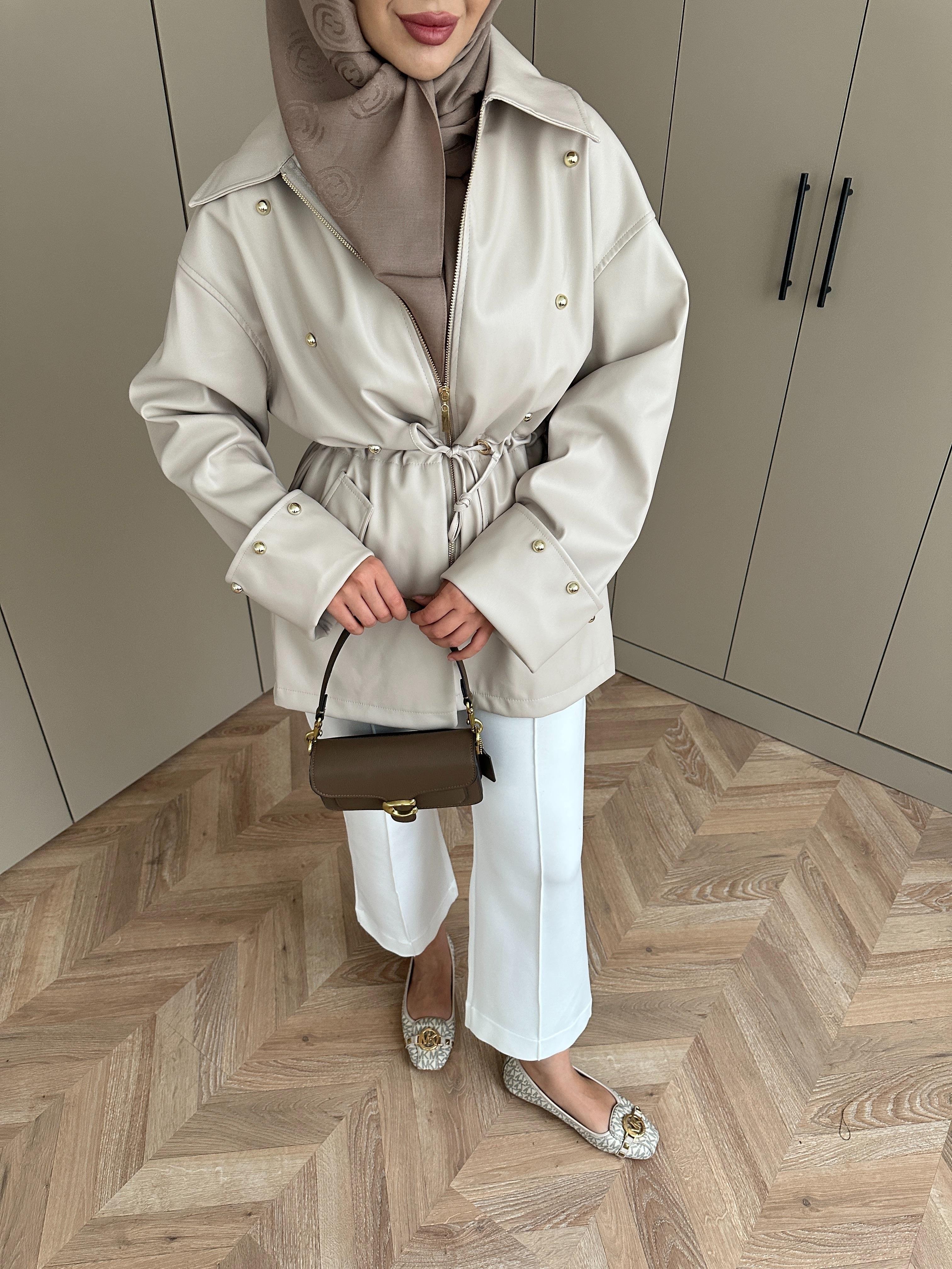 Henry Deri Ceket Bej