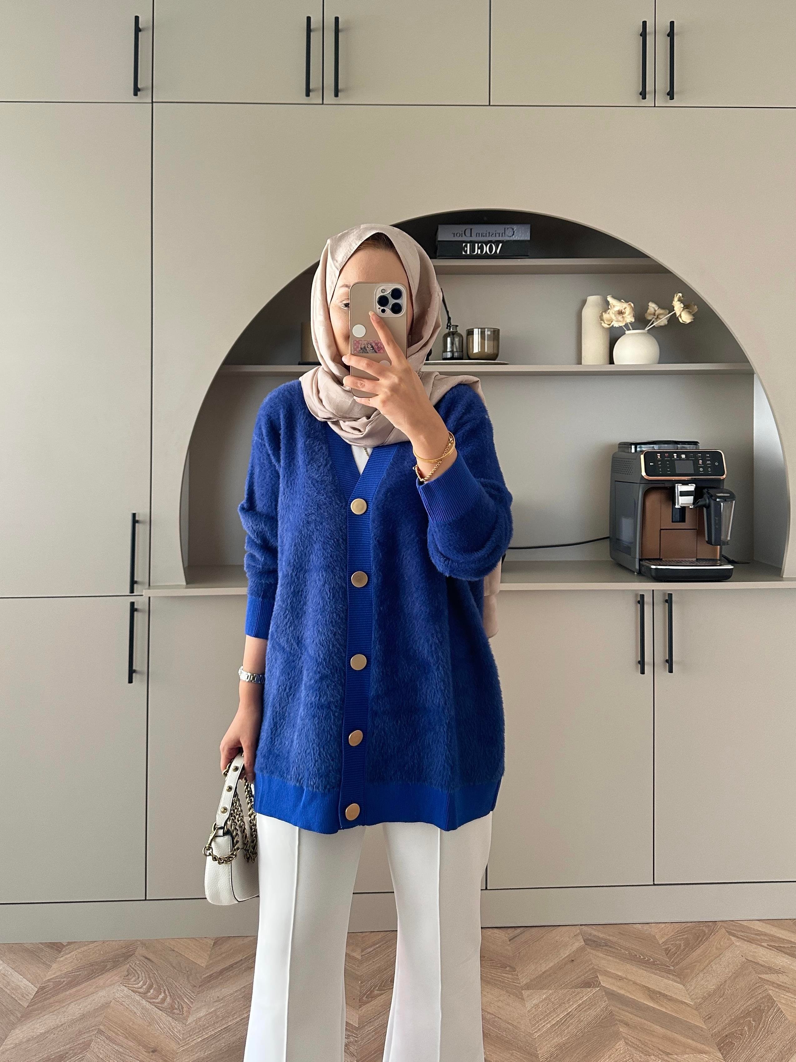 Hope Angora Hırka Mavi