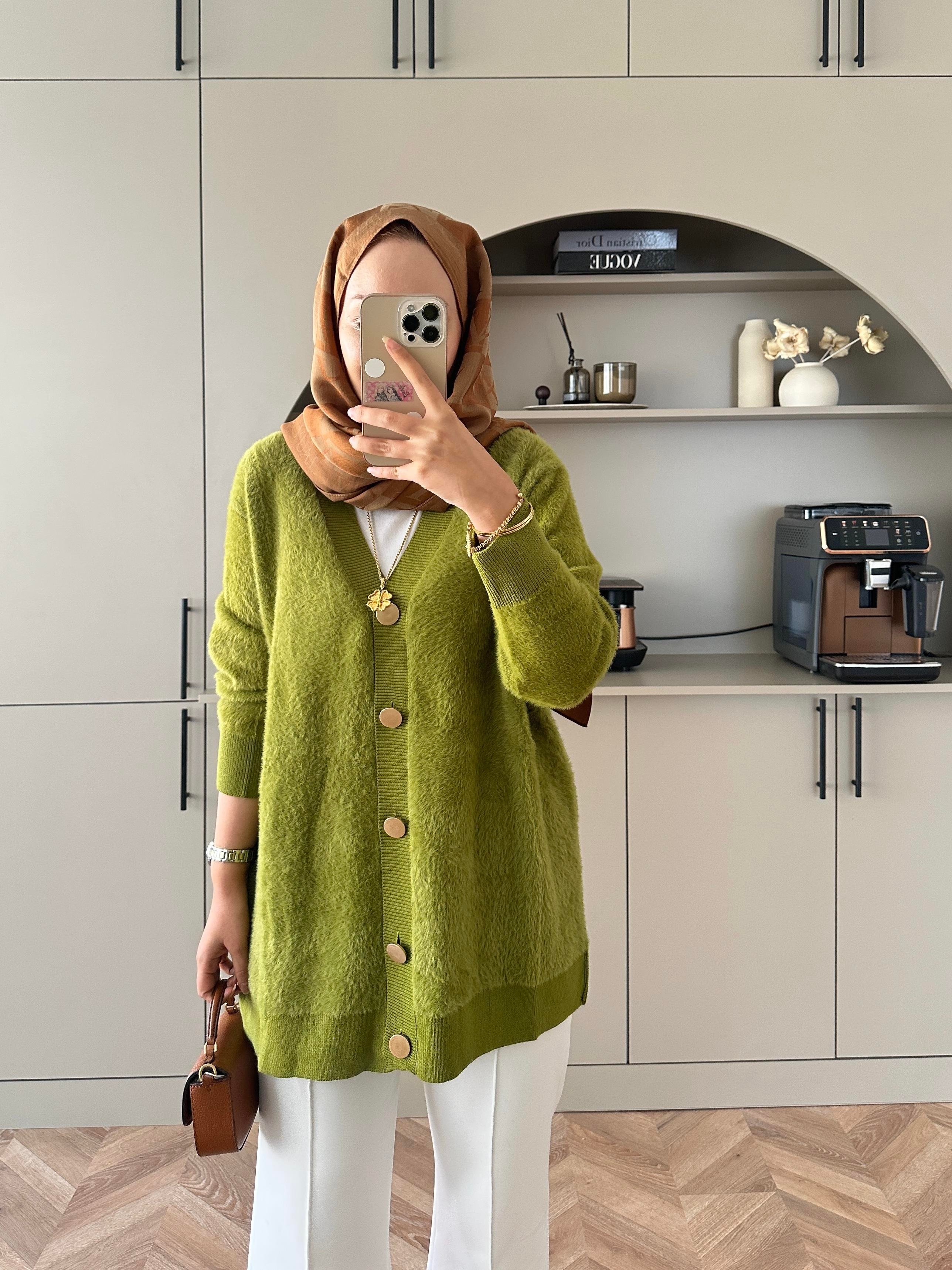 Hope Angora Hırka Yeşil