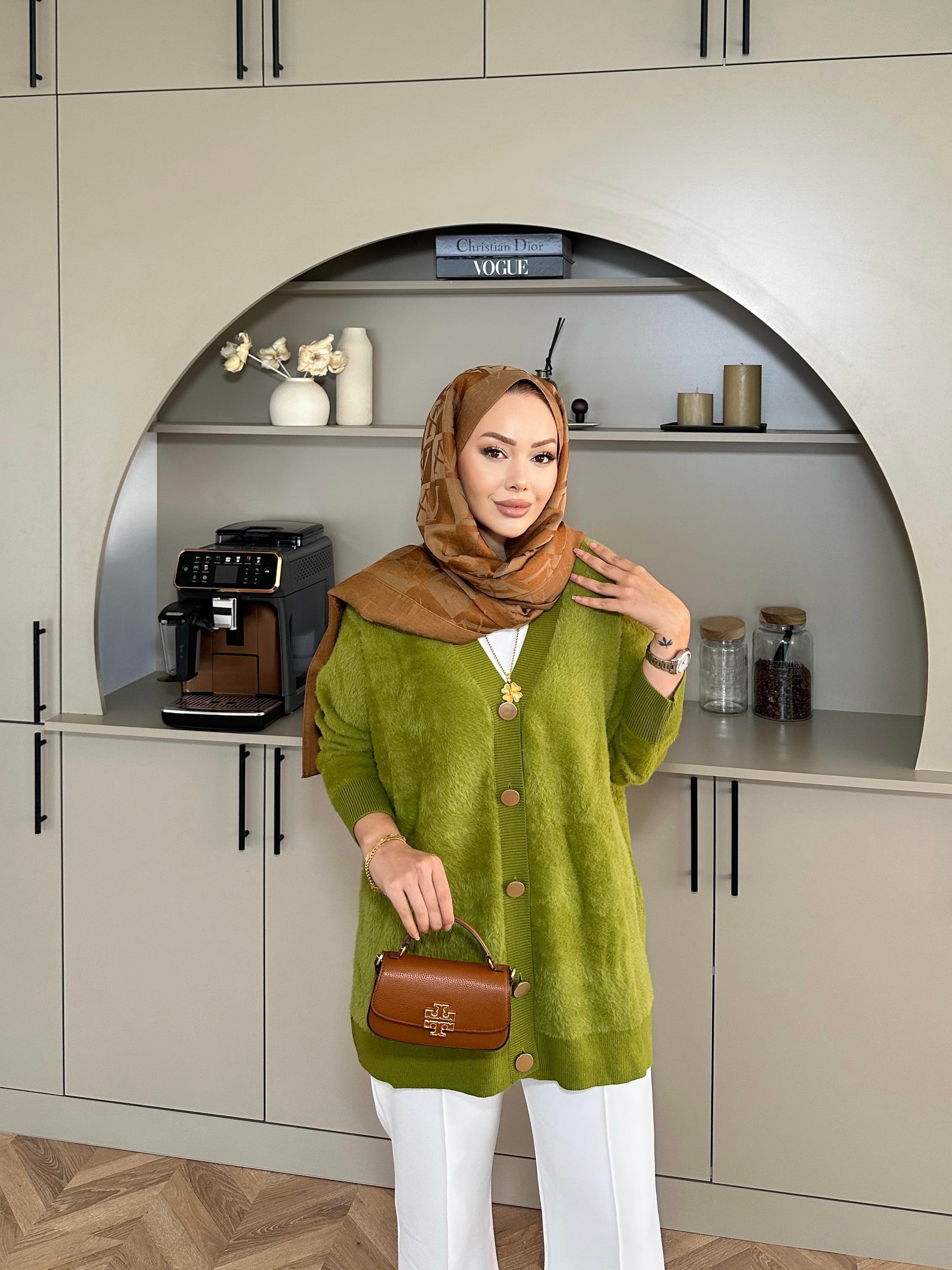 Hope Angora Hırka Yeşil