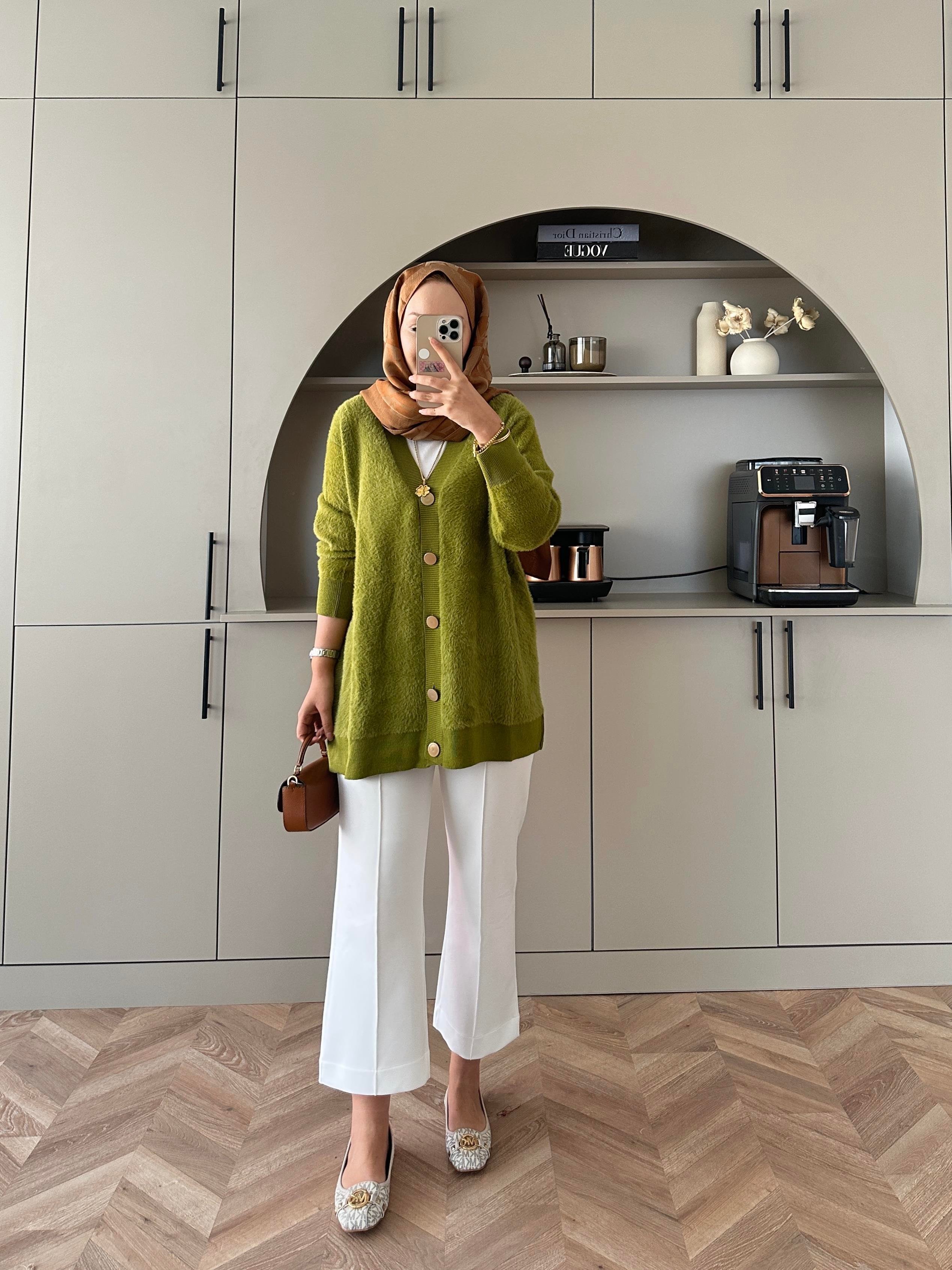 Hope Angora Hırka Yeşil