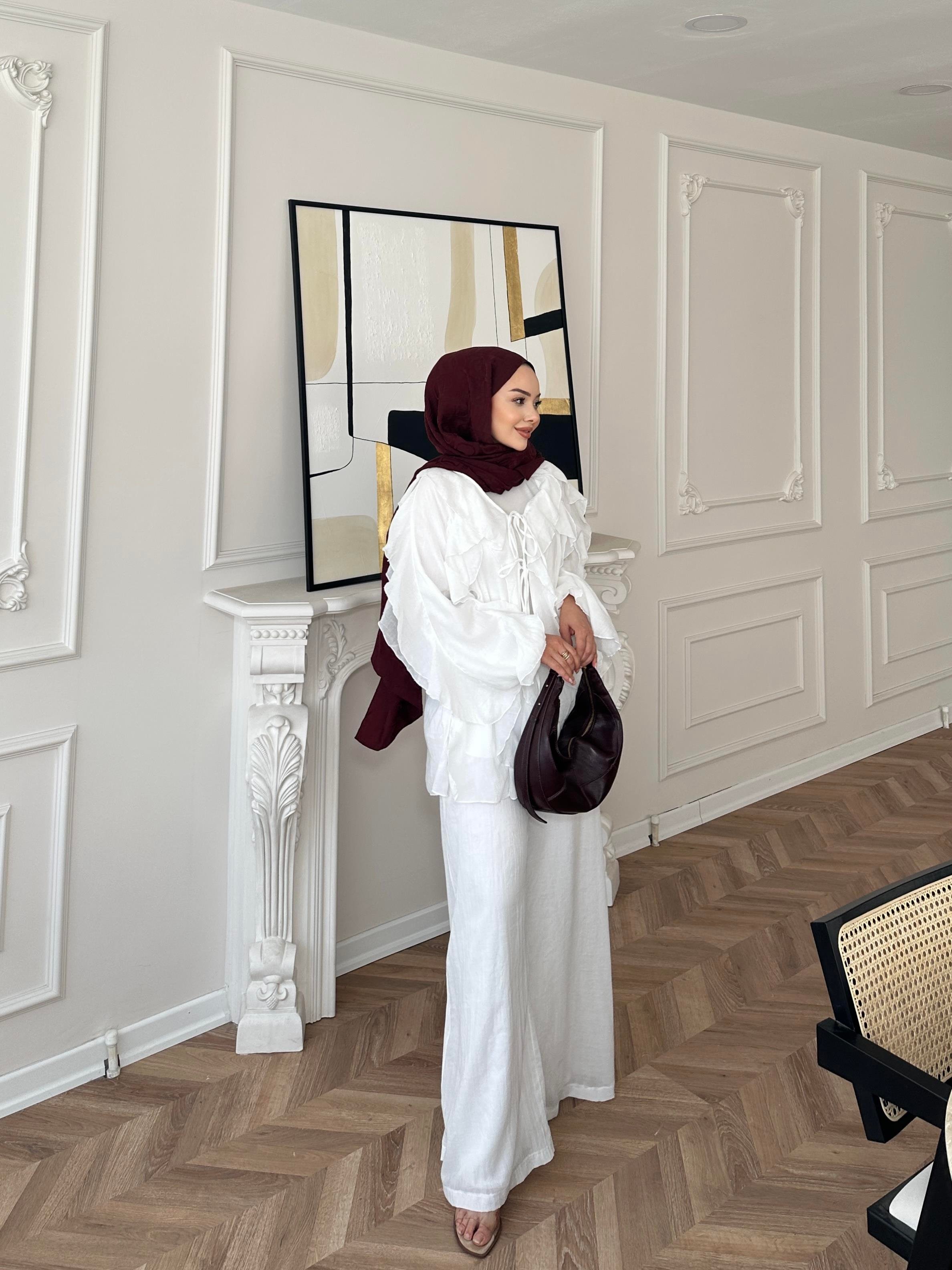 Jadon Pantolonlu Takım Beyaz 