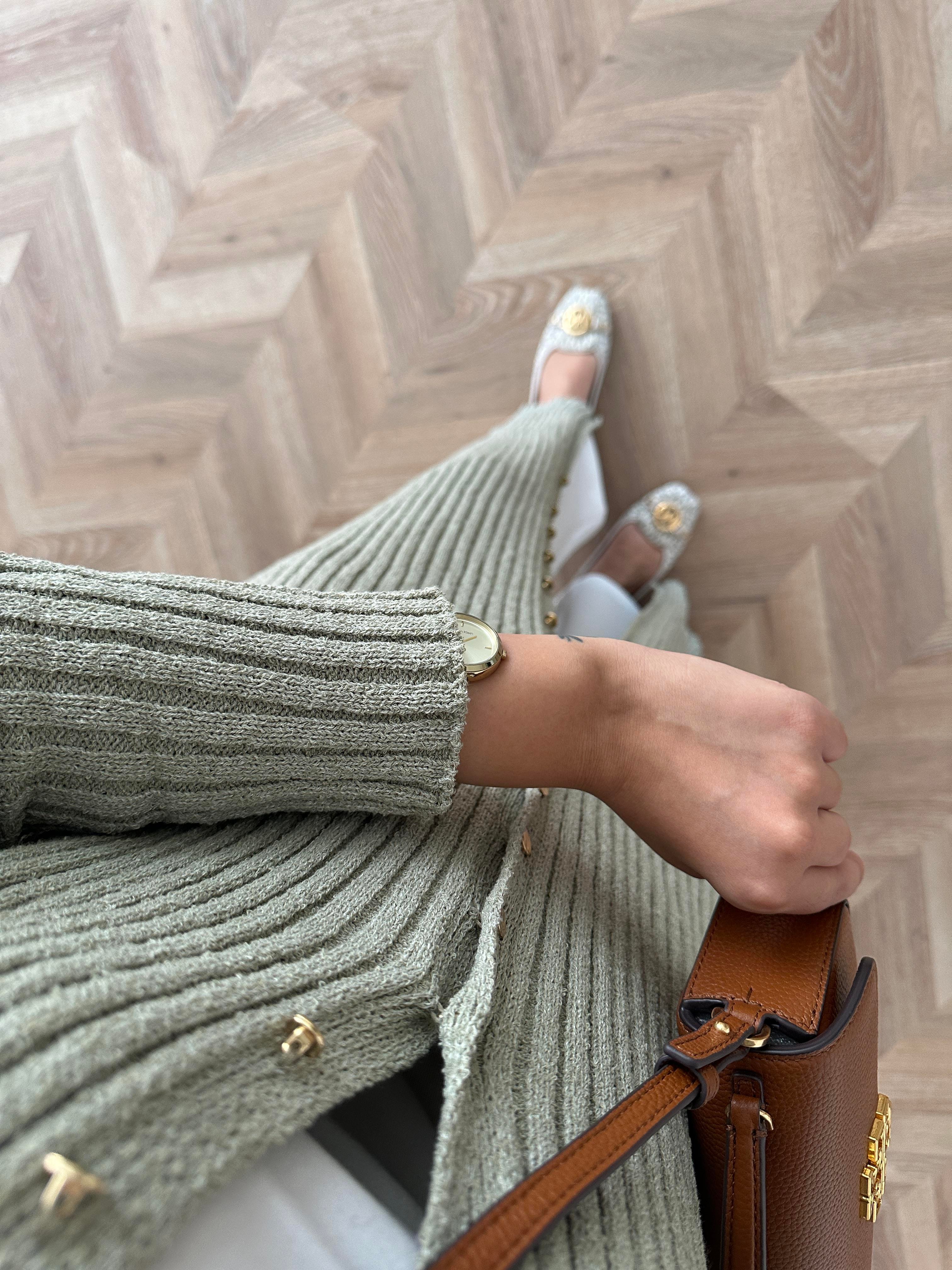 Jayana Uzun Triko Hırka Çağla