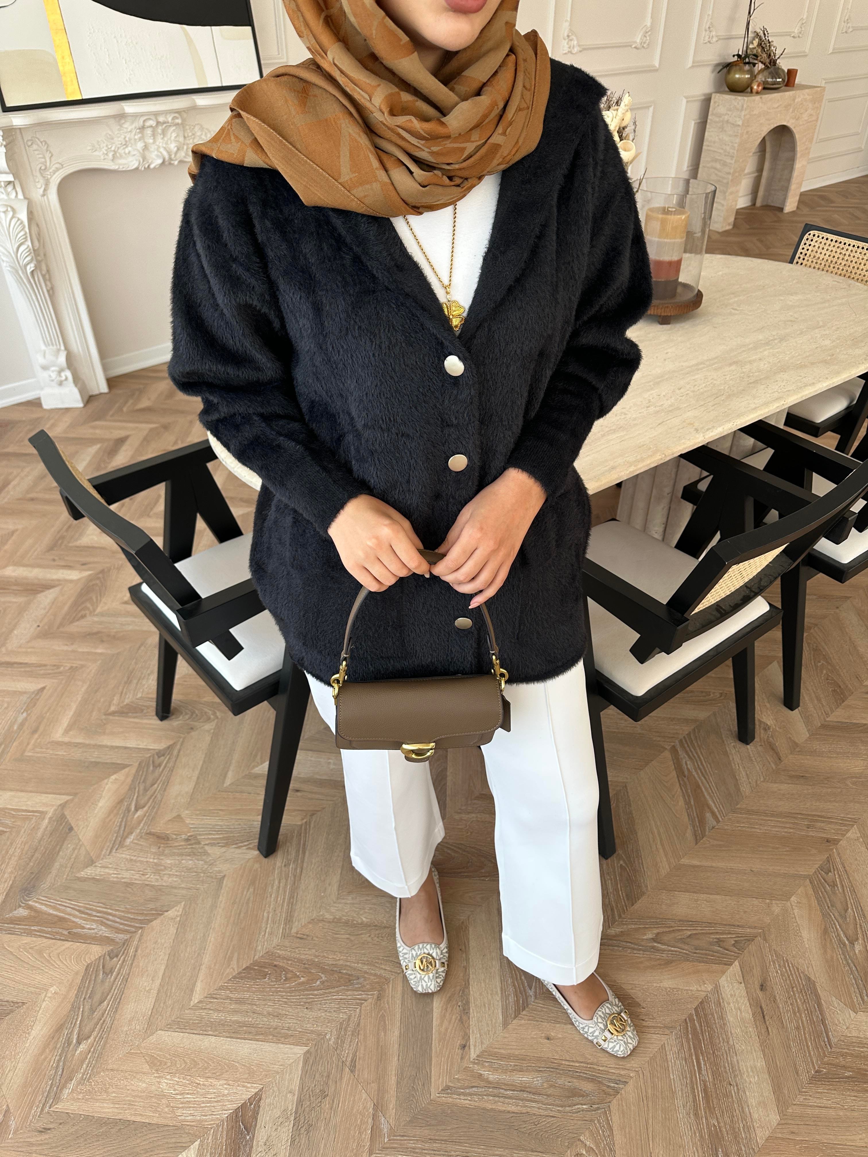 Joy Angora Hırka Siyah