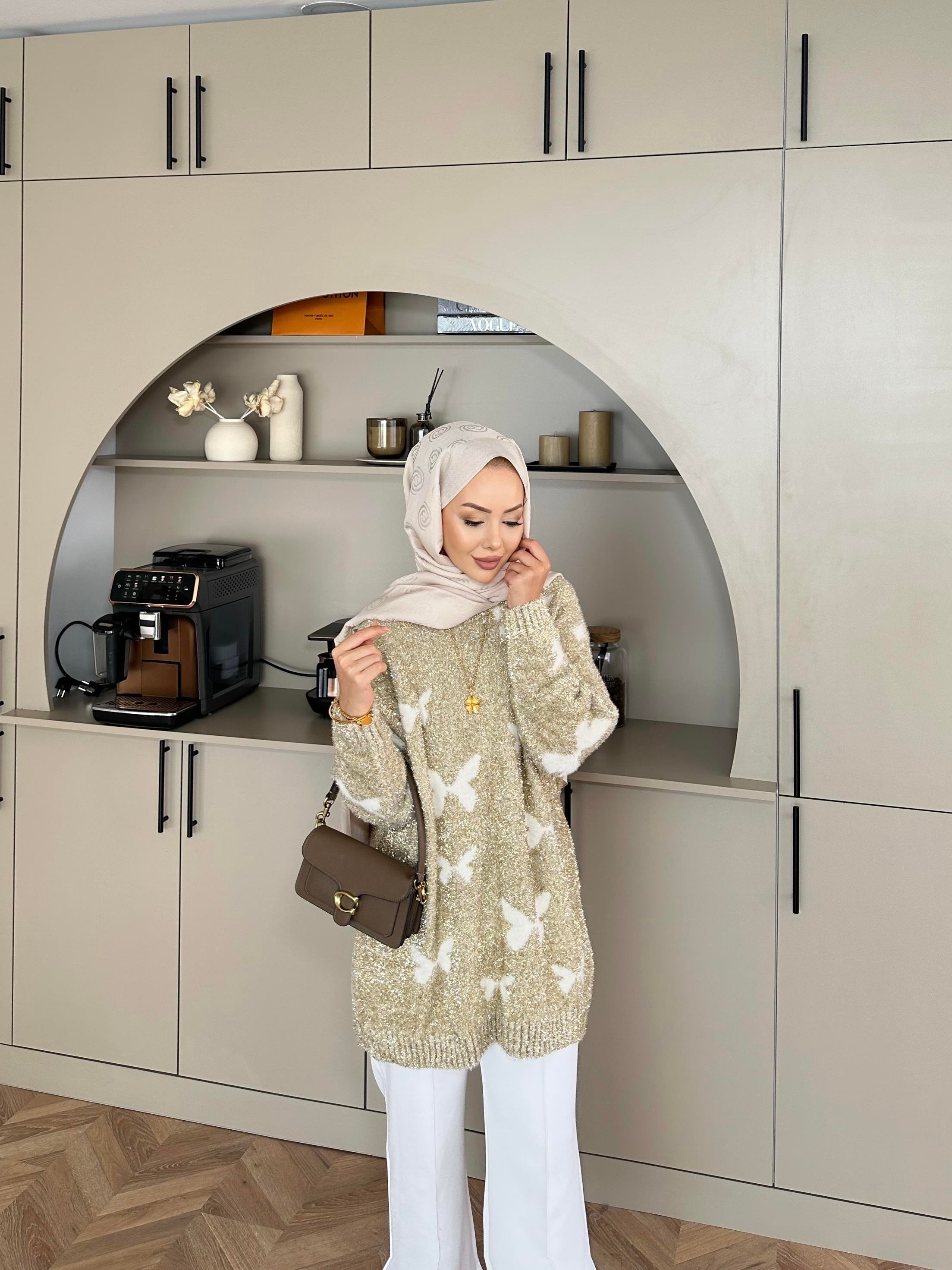 Kelebek Simli Kazak Ekru