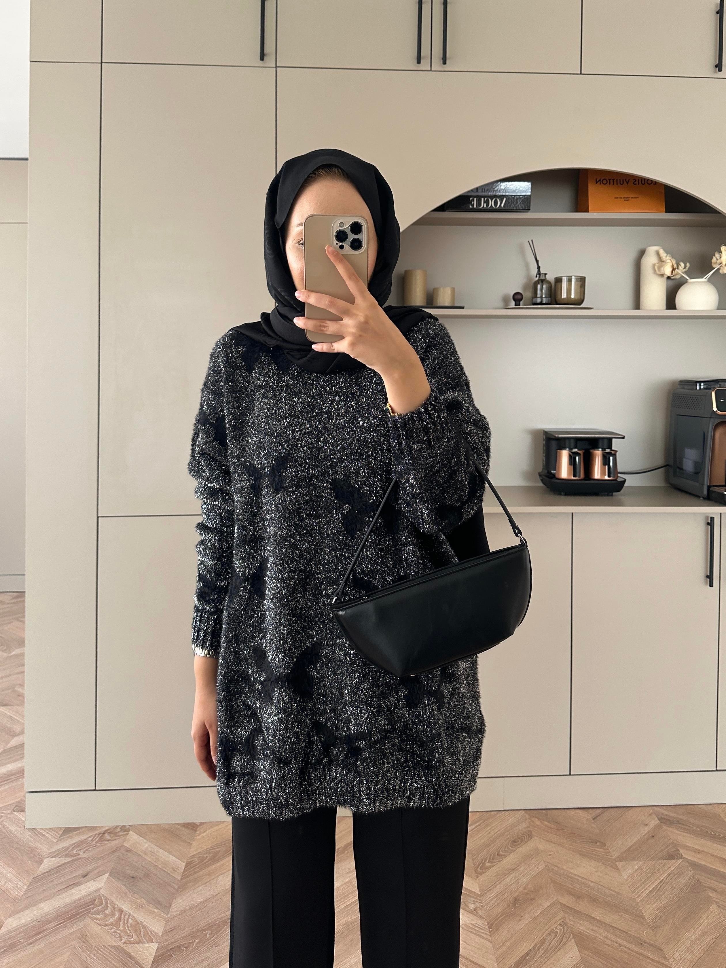 Kelebek Simli Kazak Siyah