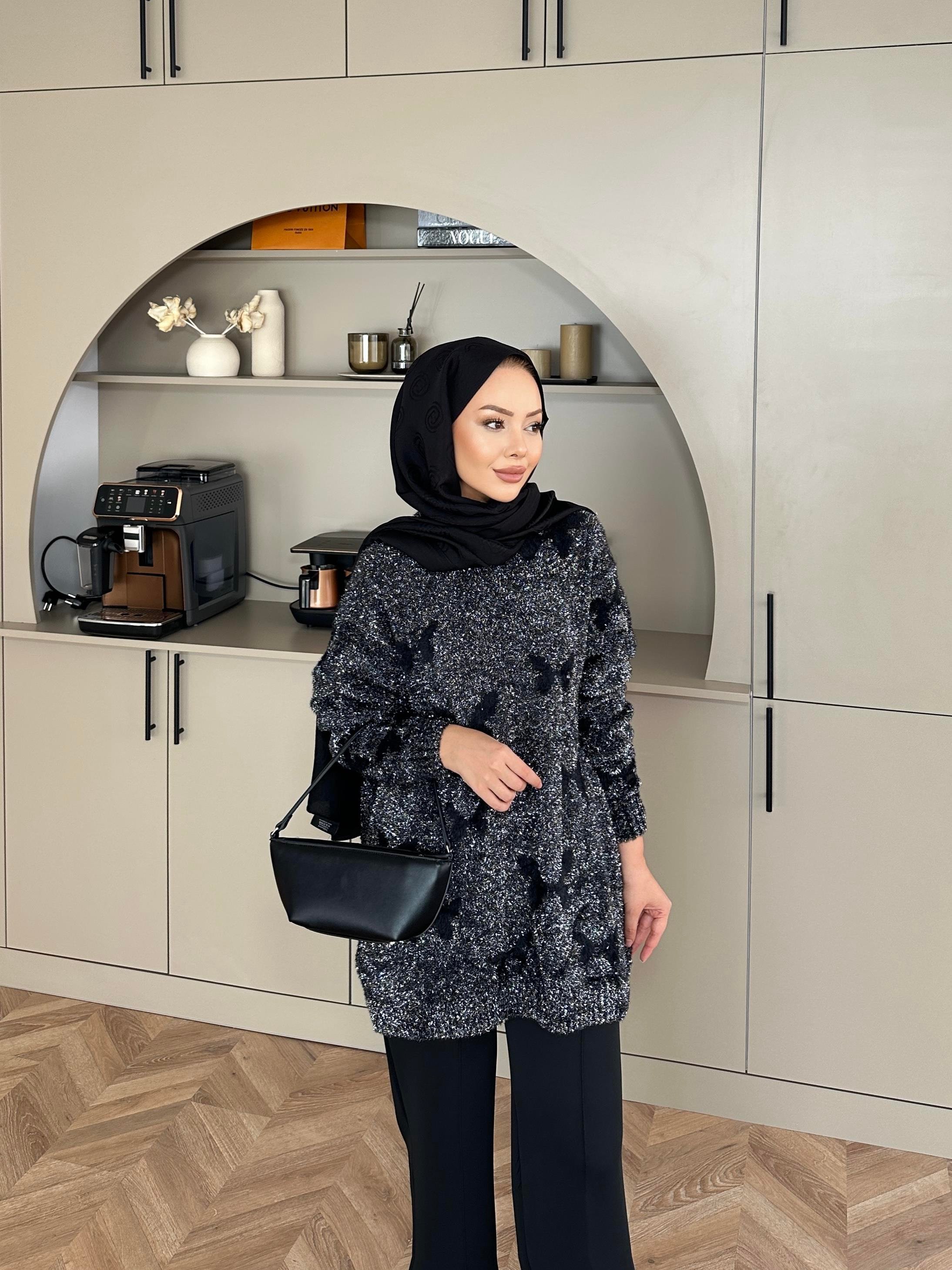 Kelebek Simli Kazak Siyah