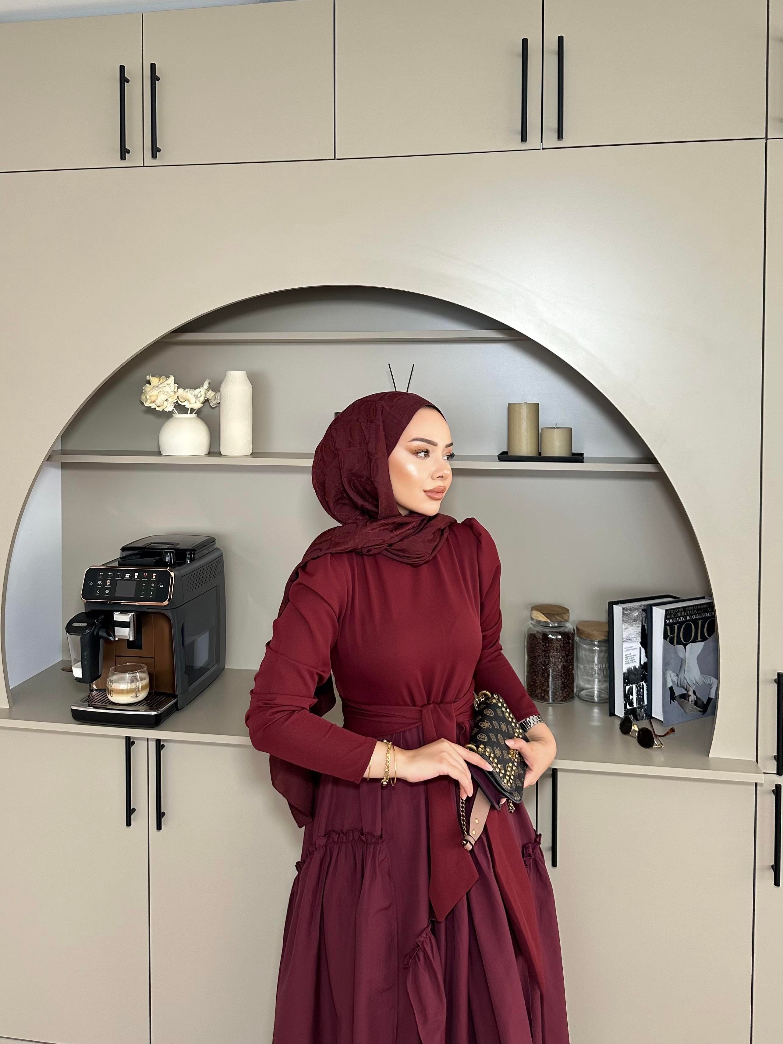 Kendal Paraşüt Elbise Bordo