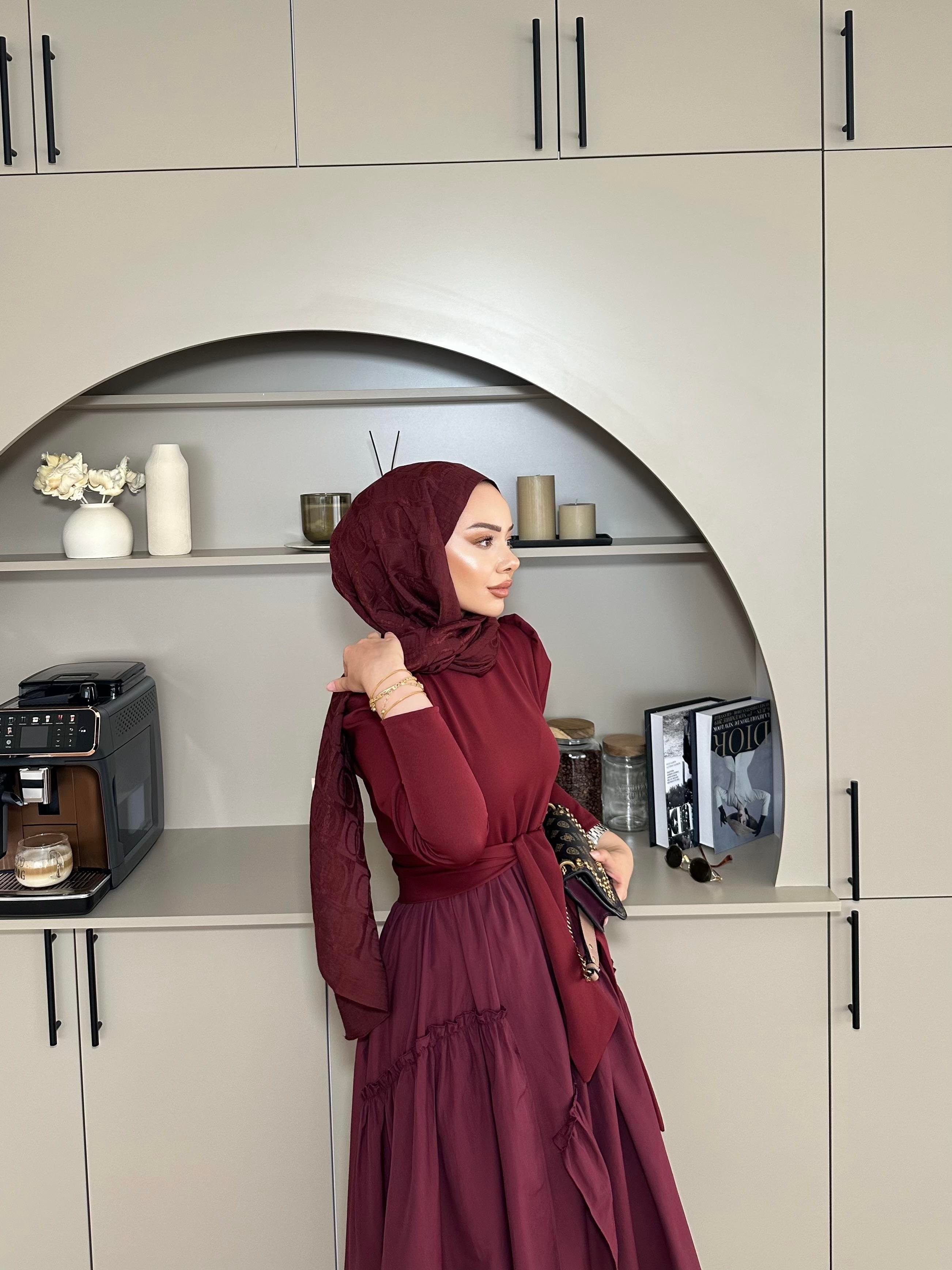 Kendal Paraşüt Elbise Bordo