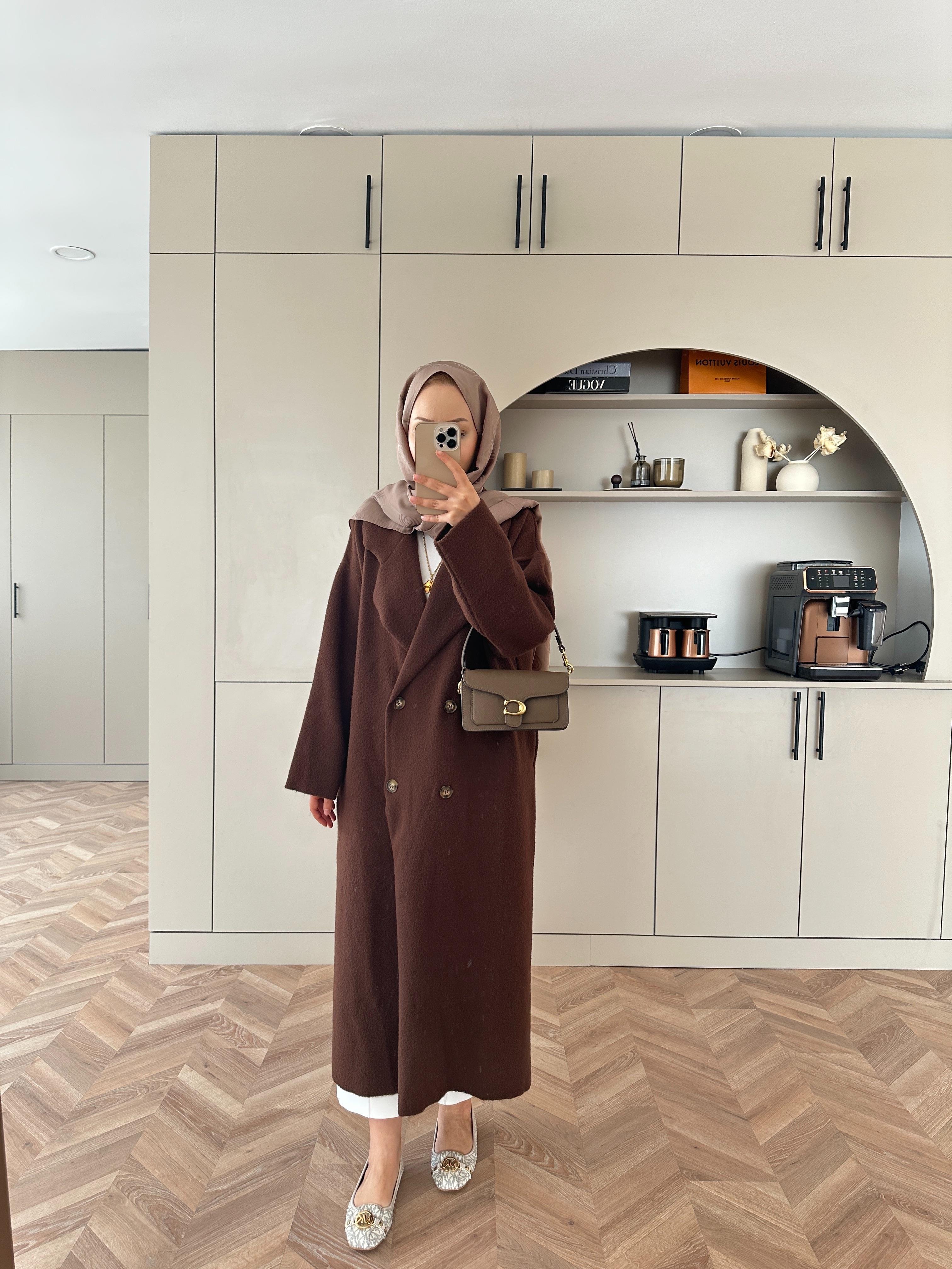 Kruvaze Angora Hırka Acı Kahve