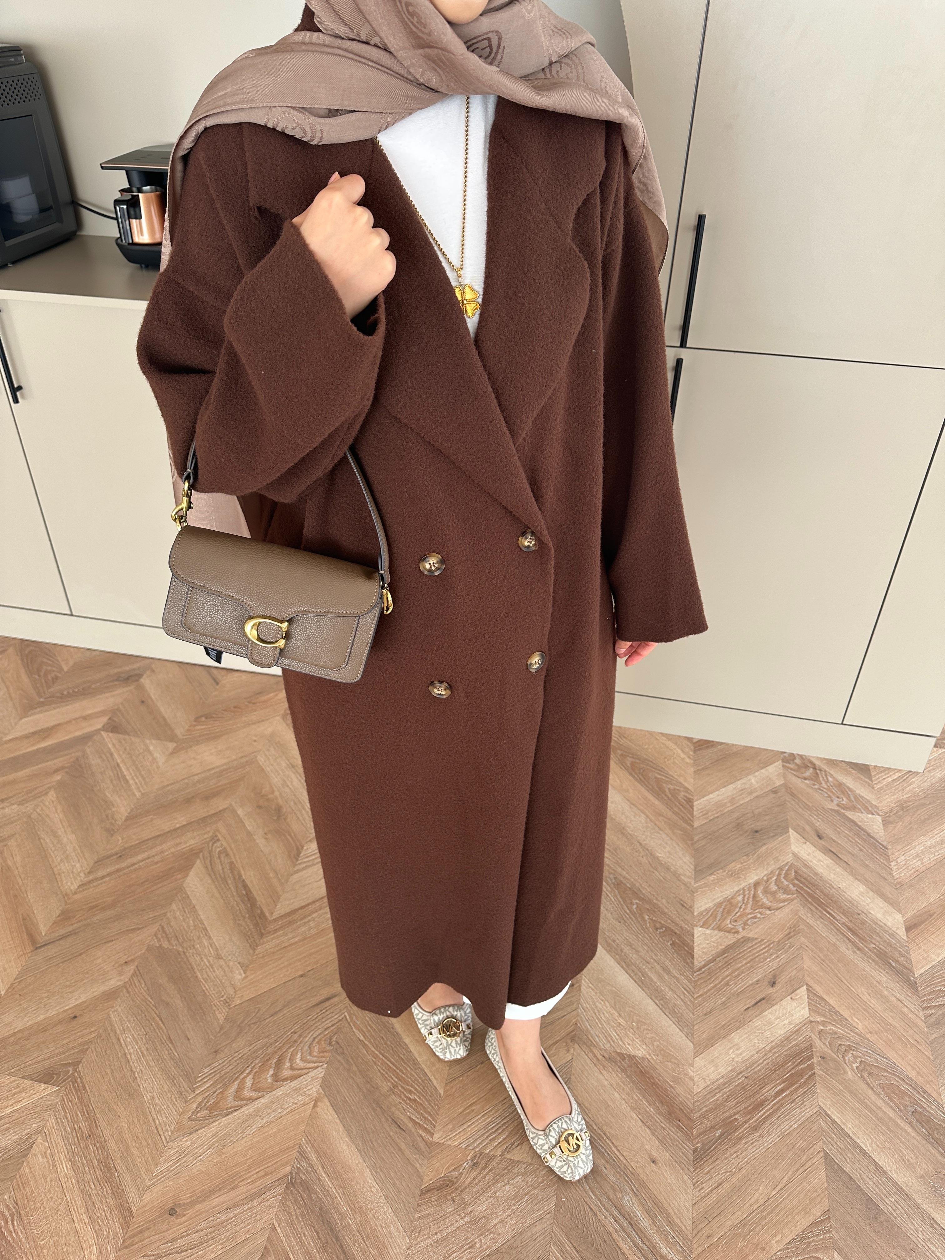 Kruvaze Angora Hırka Acı Kahve