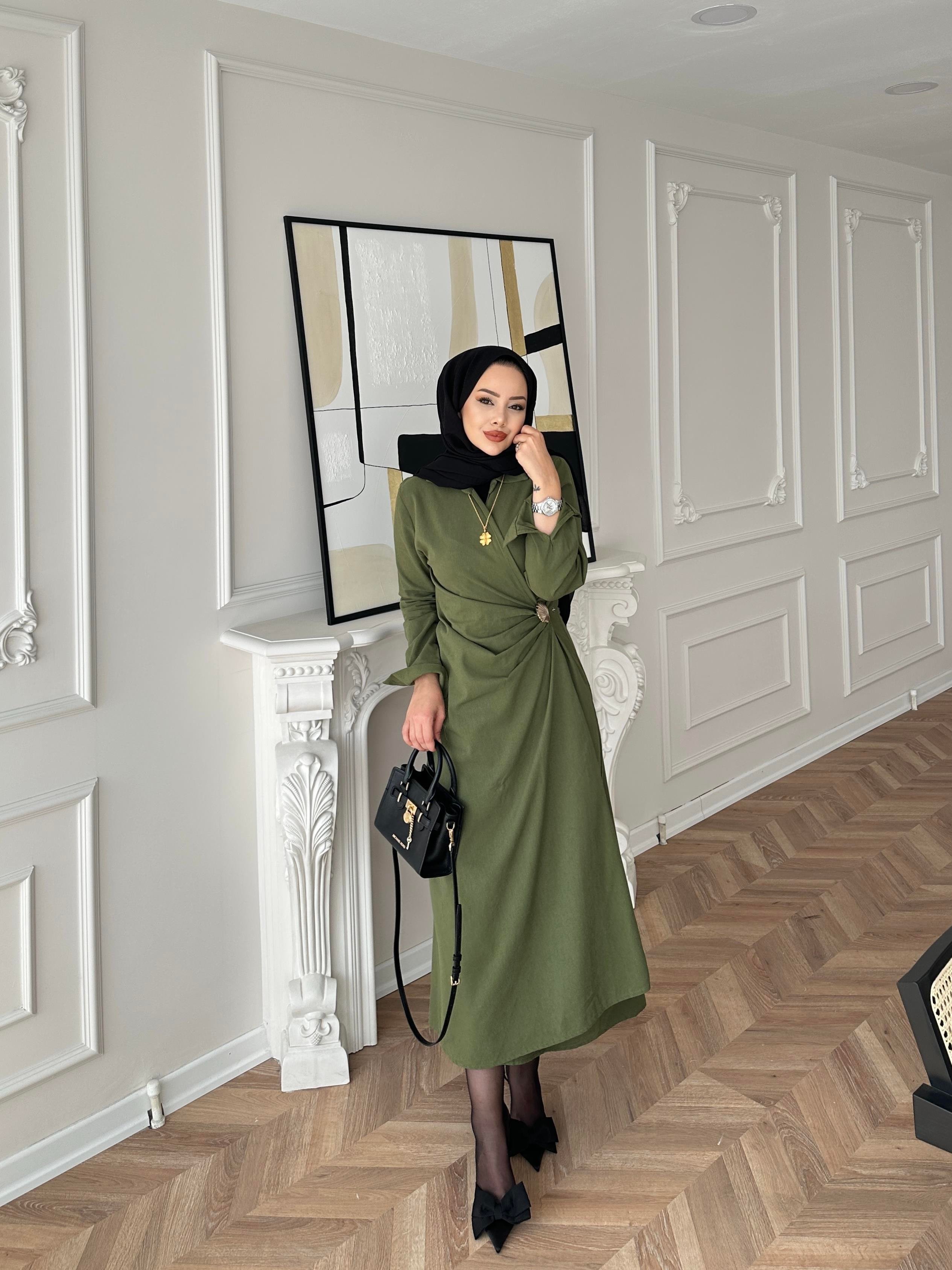 Kumsal Keten Elbise Vizon