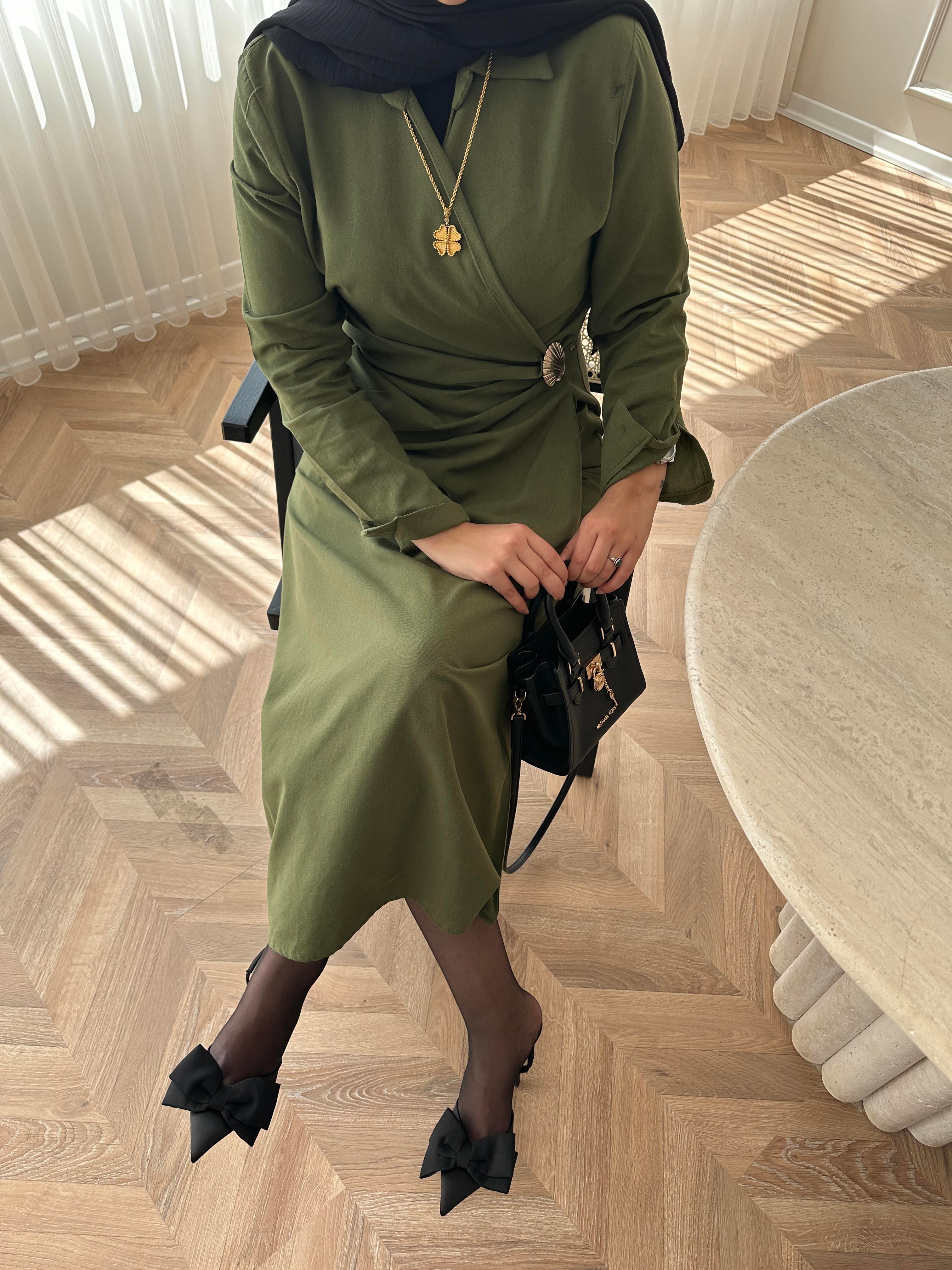 Kumsal Keten Elbise Vizon