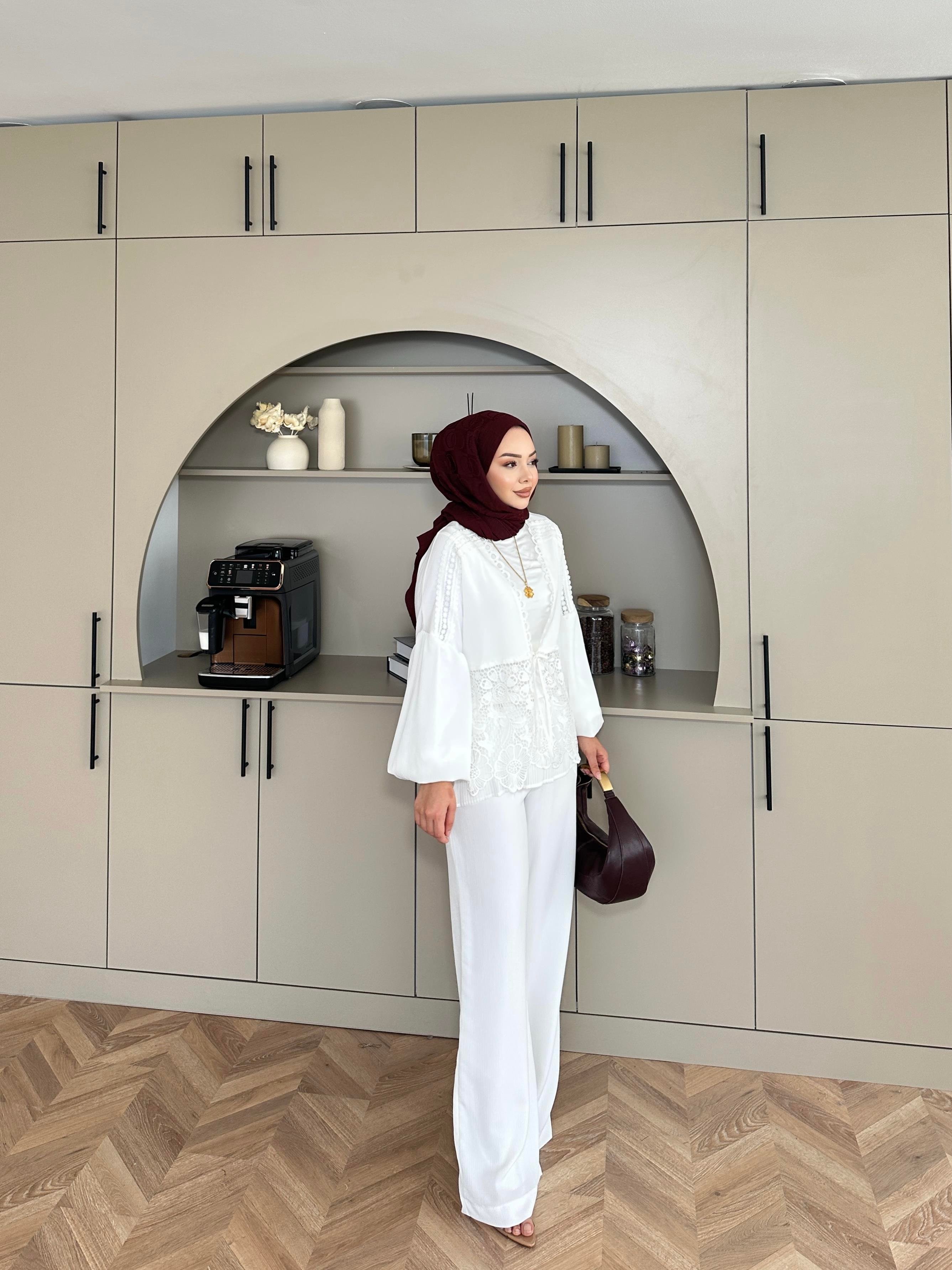 Laide Pantolonlu Takım İndigo