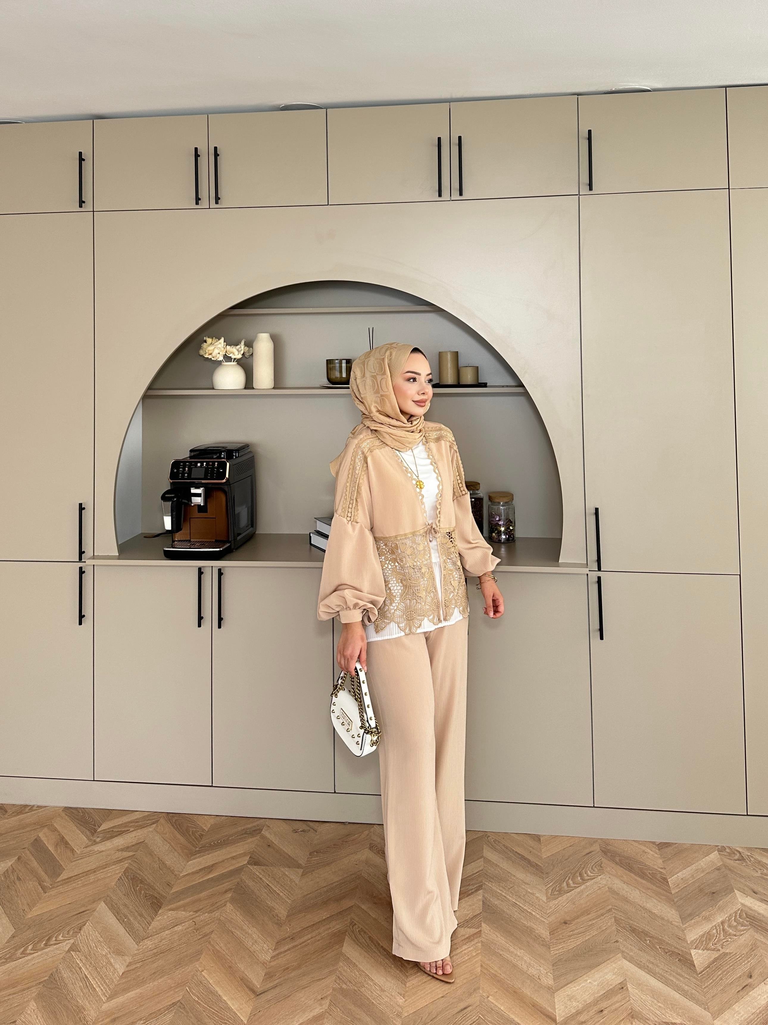 Laide Pantolonlu Takım Vizon