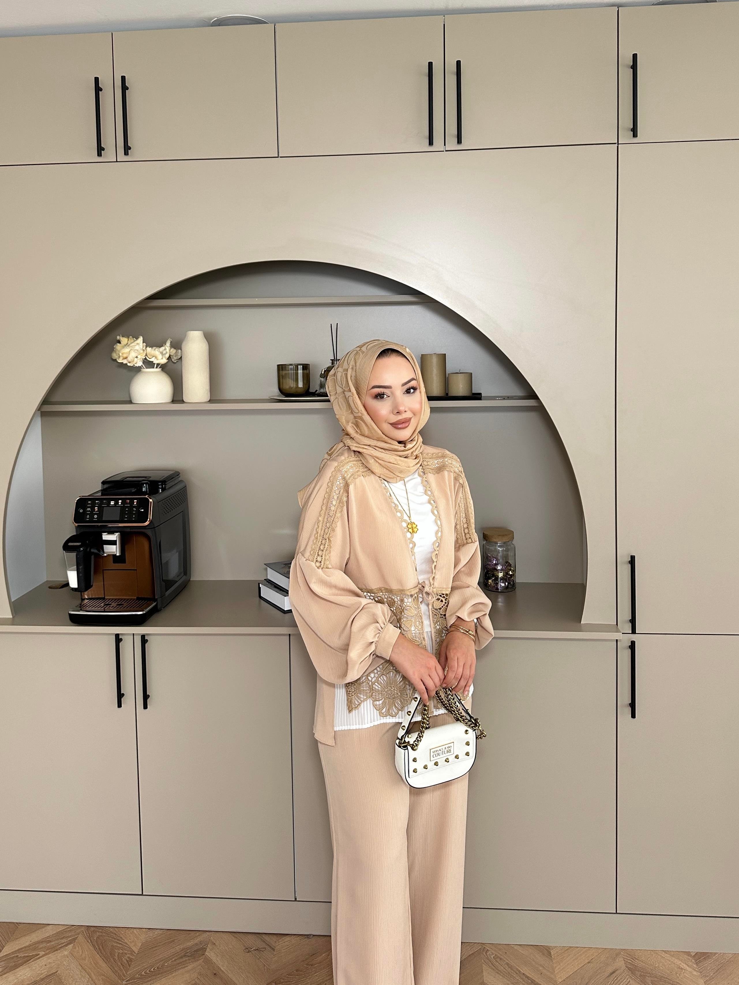 Laide Pantolonlu Takım Vizon