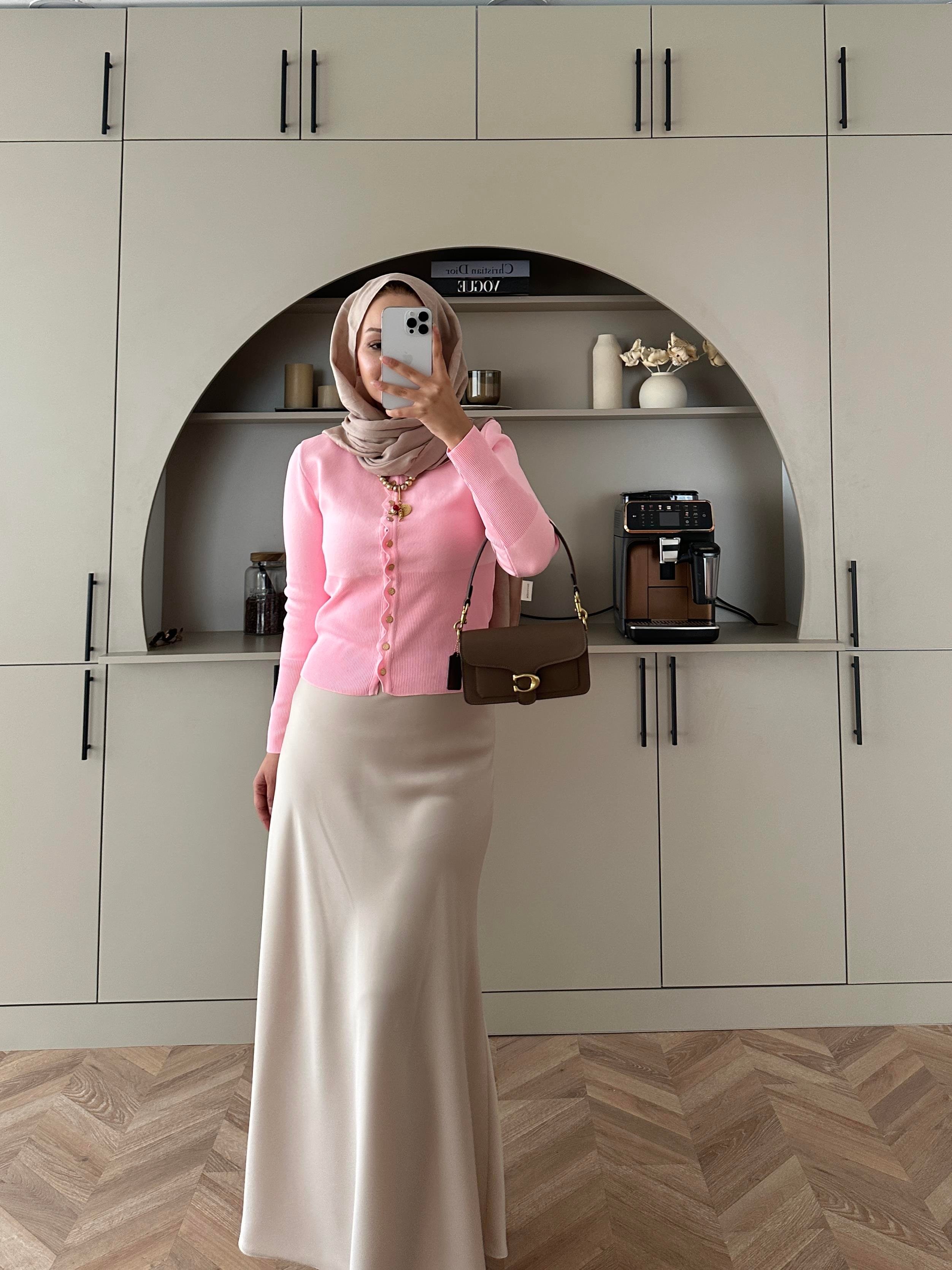 Leyna Çelik Örme Hırka Pembe 