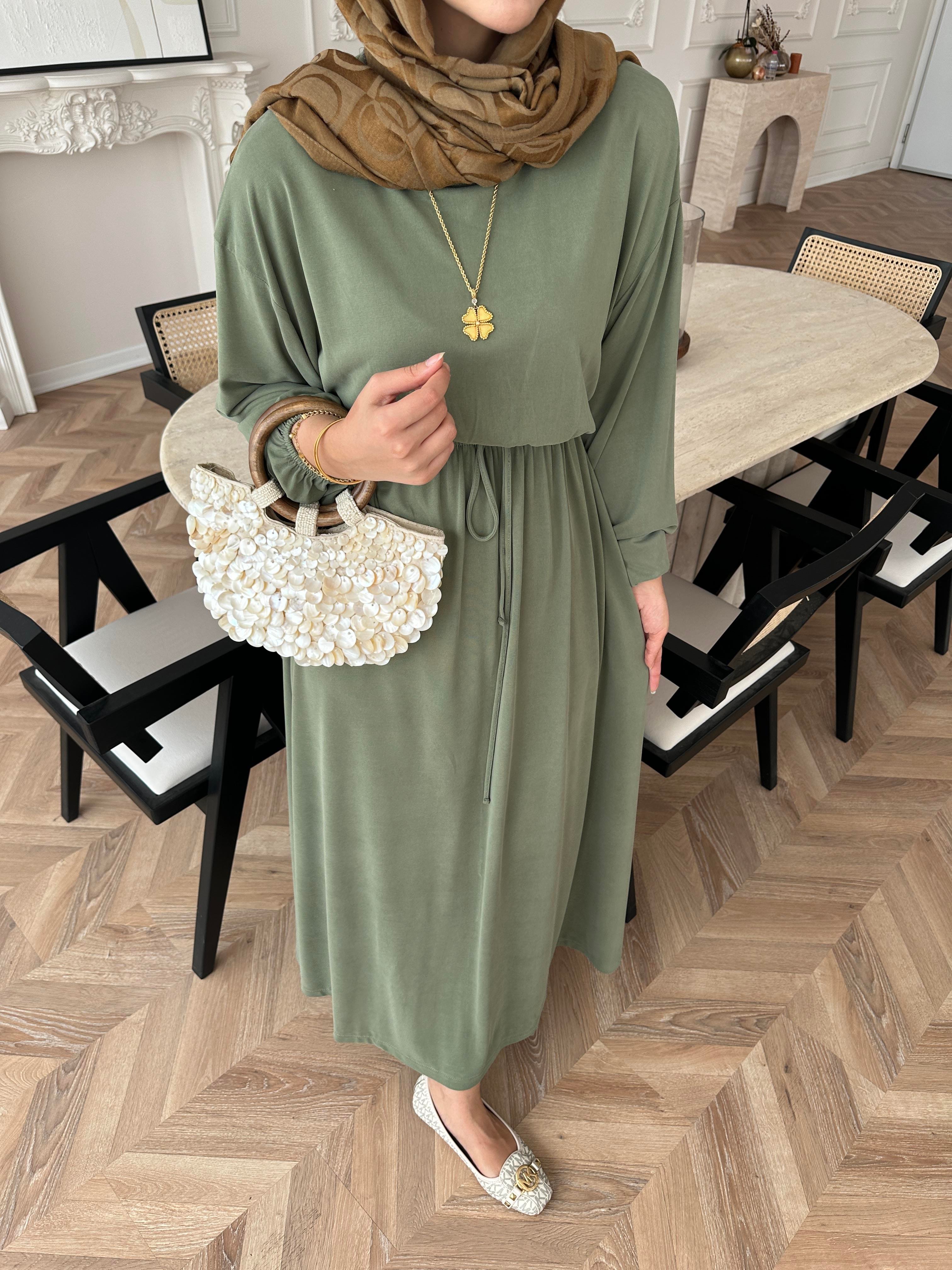 Liona Modal Elbise Haki