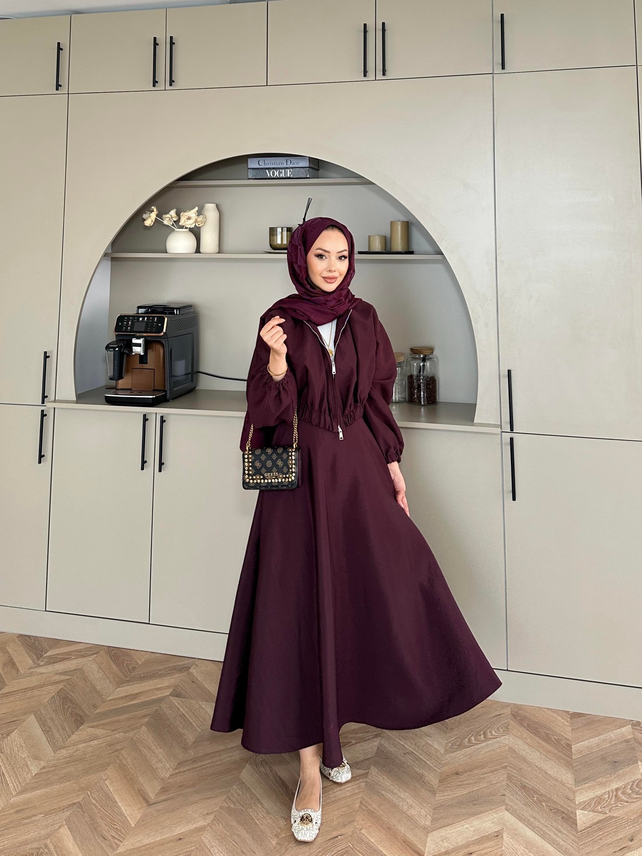 Lizge Etekli Takım Mürdüm