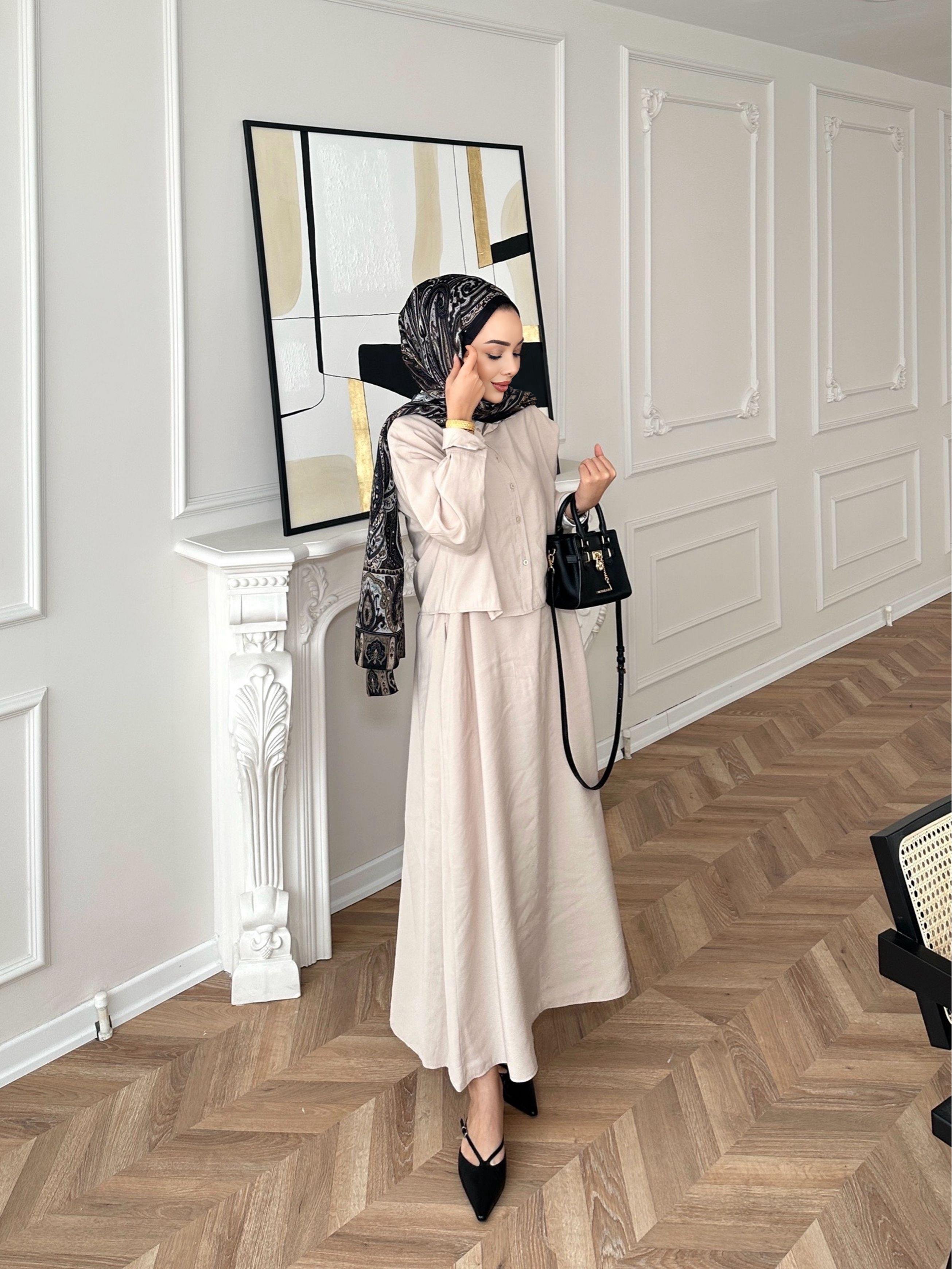 Lucas Gömlekli Elbise Bej