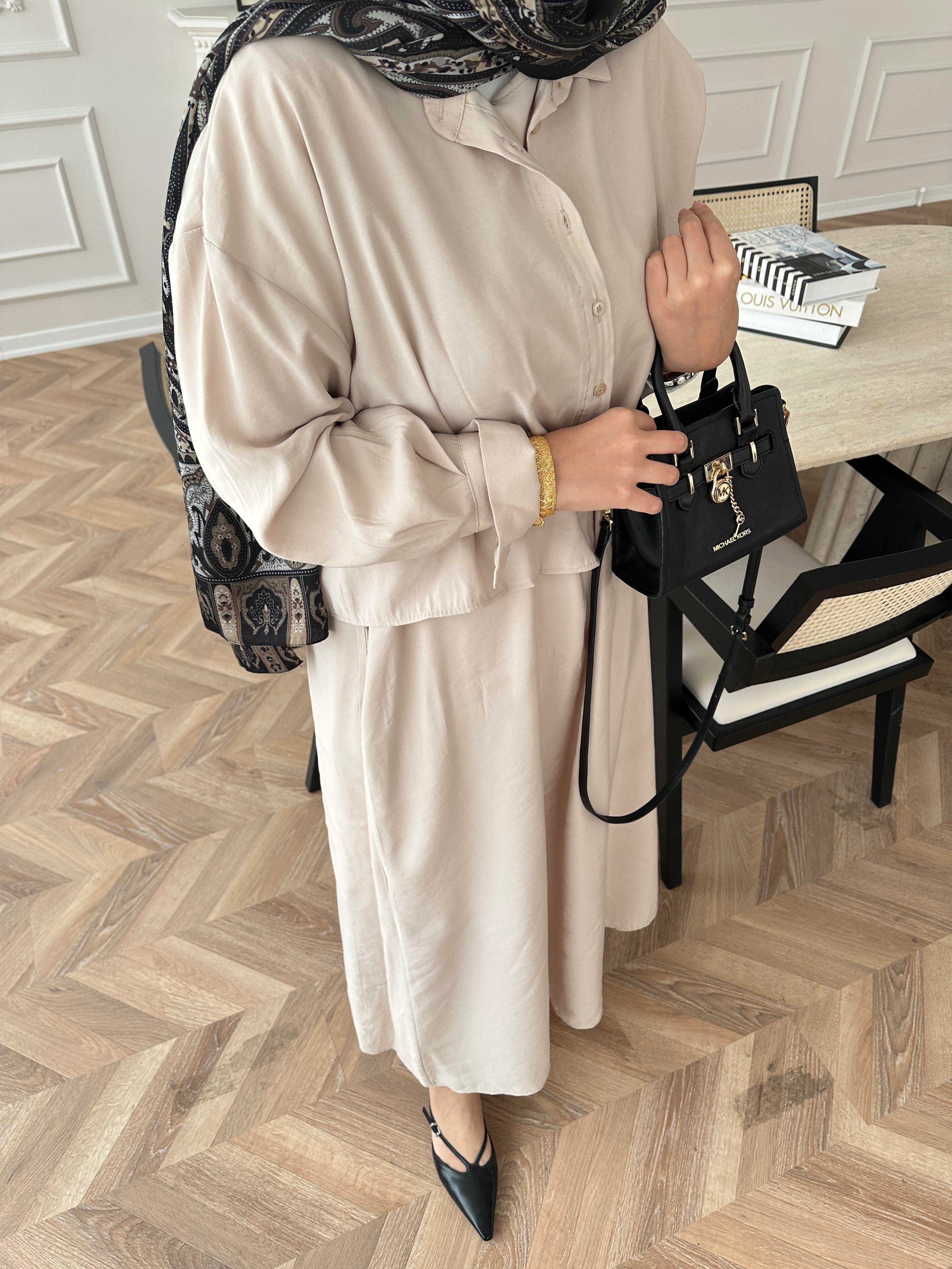 Lucas Gömlekli Elbise Bej