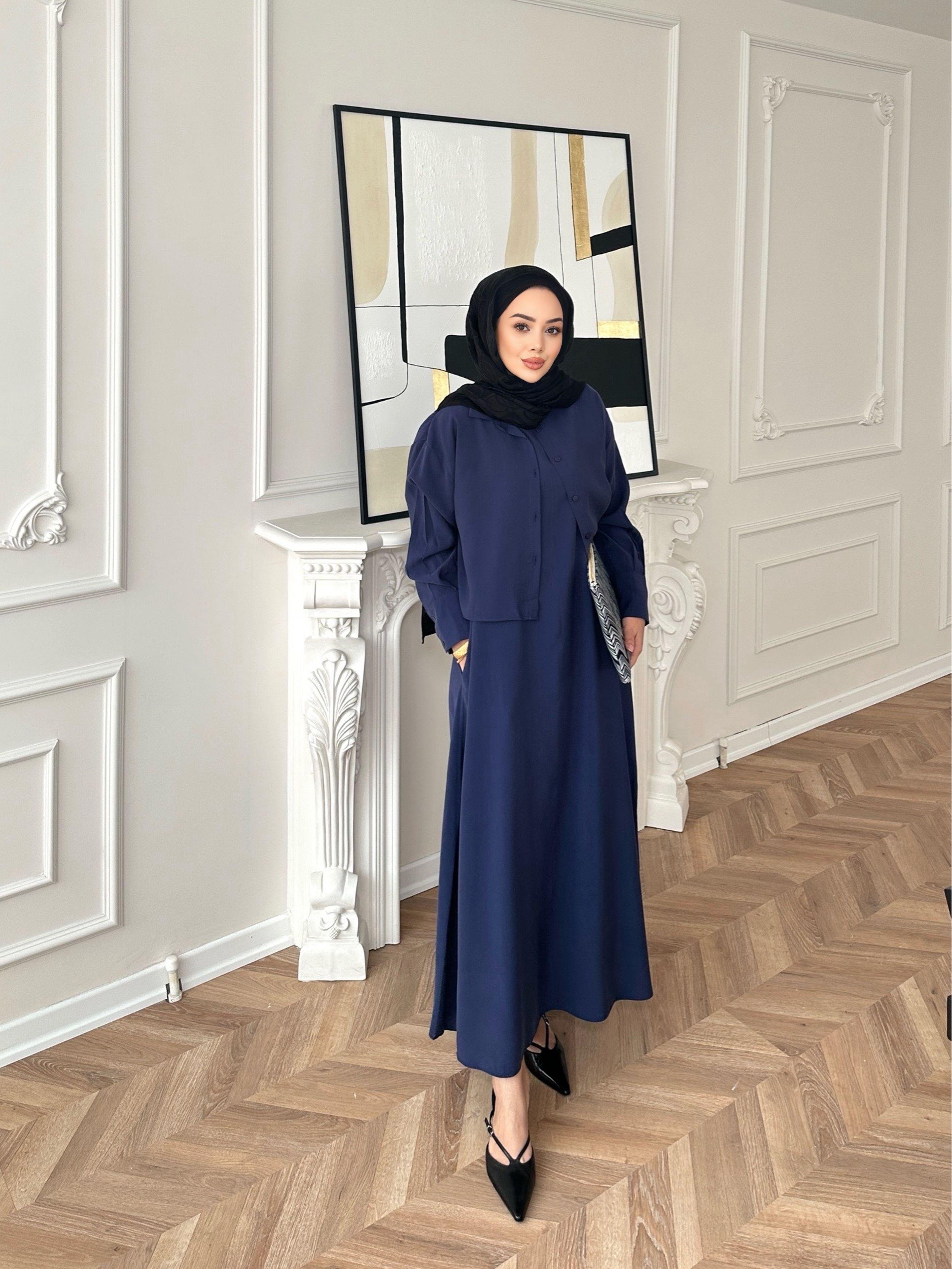 Lucas Gömlekli Elbise Lacivert