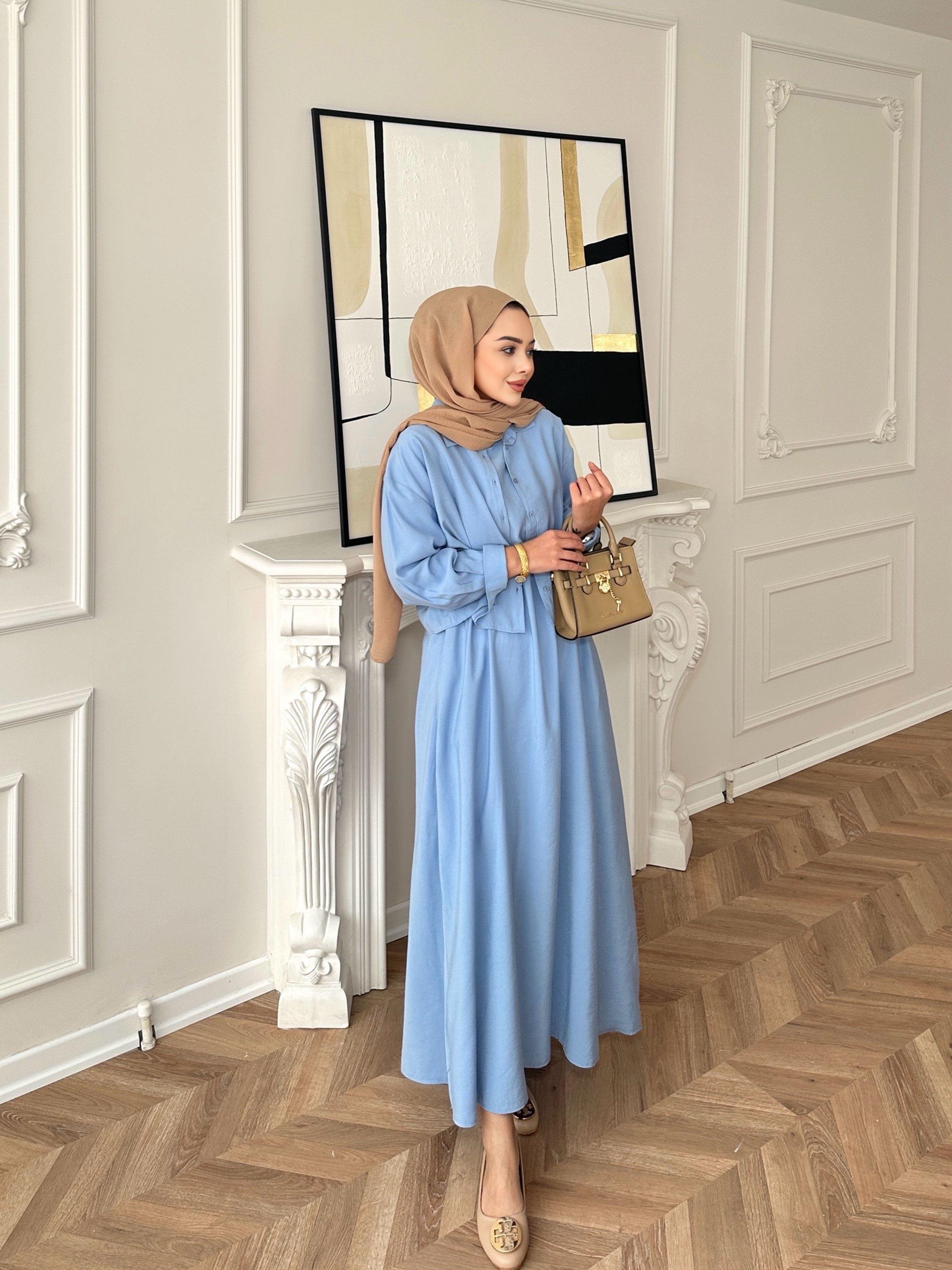 Lucas Gömlekli Elbise Mavi