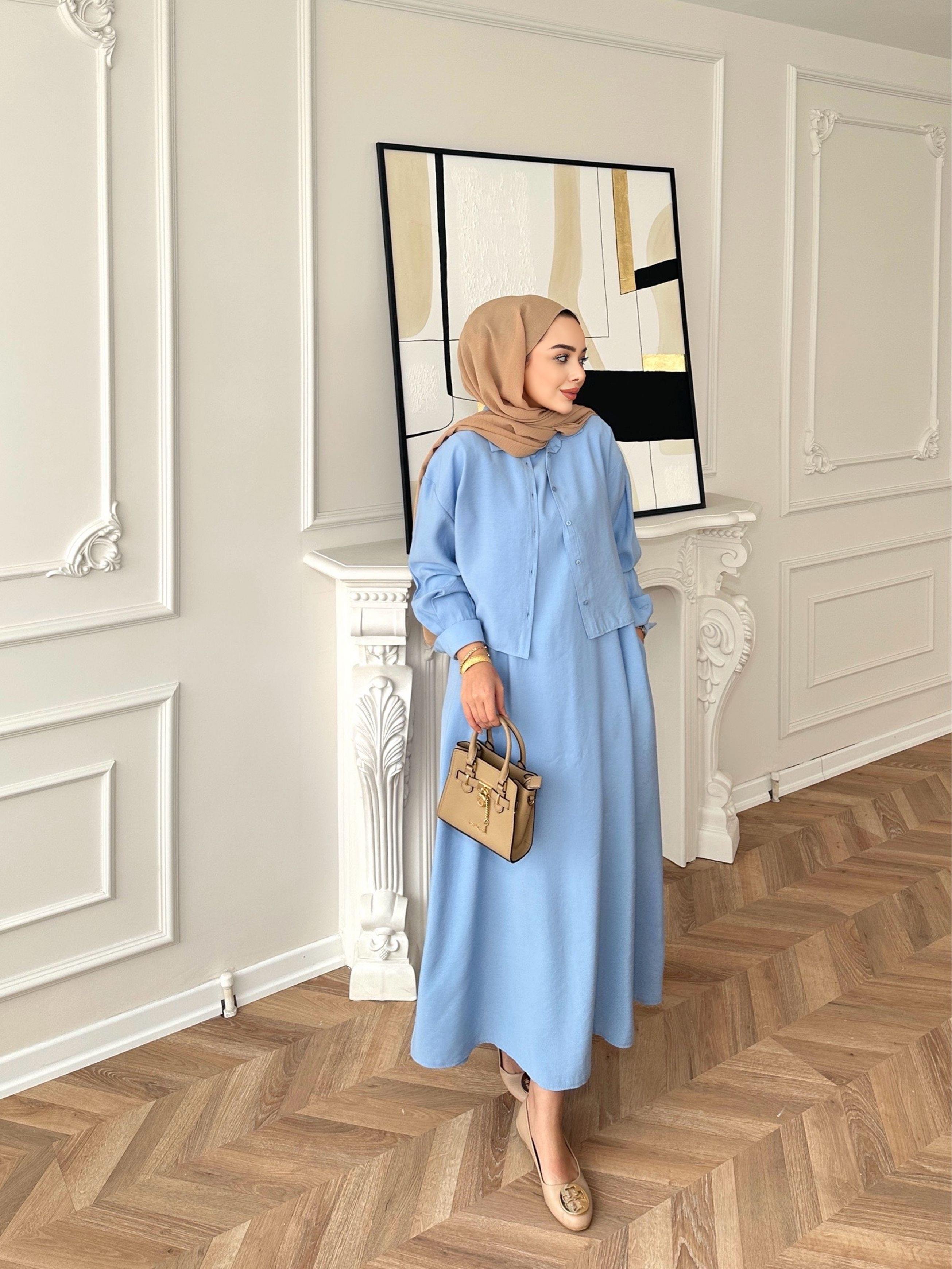 Lucas Gömlekli Elbise Mavi