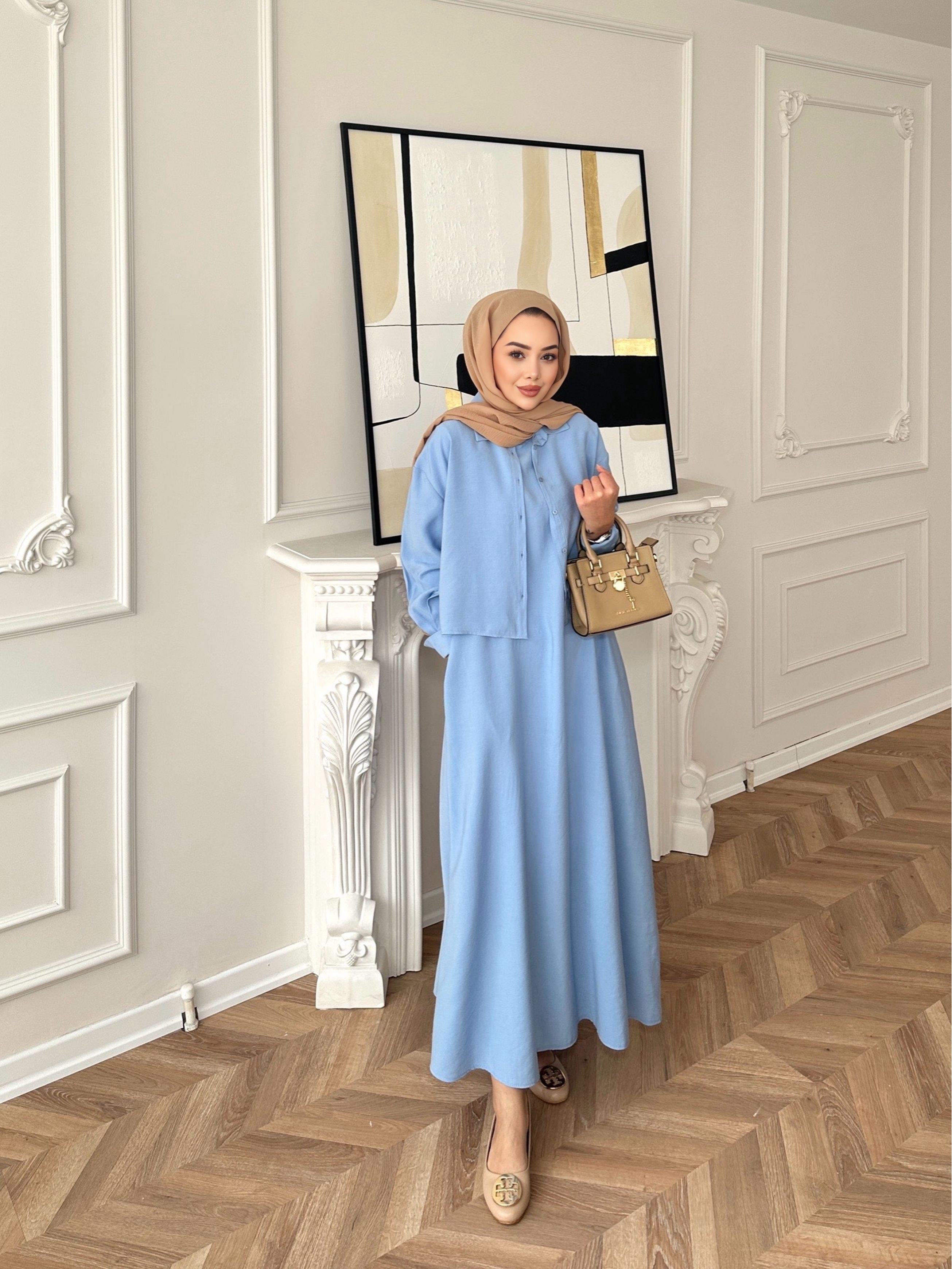 Lucas Gömlekli Elbise Mavi