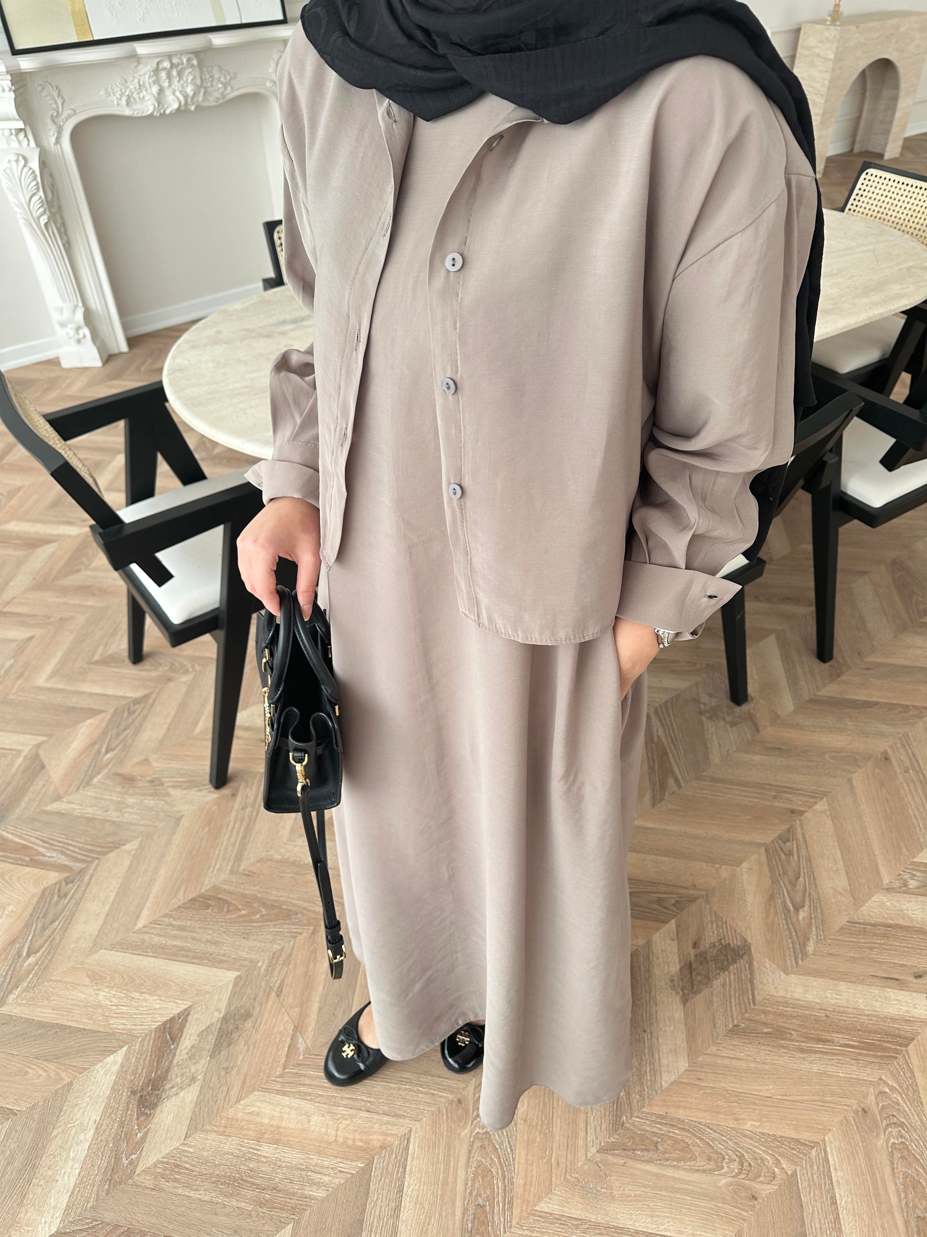 Lucas Gömlekli Elbise Vizon