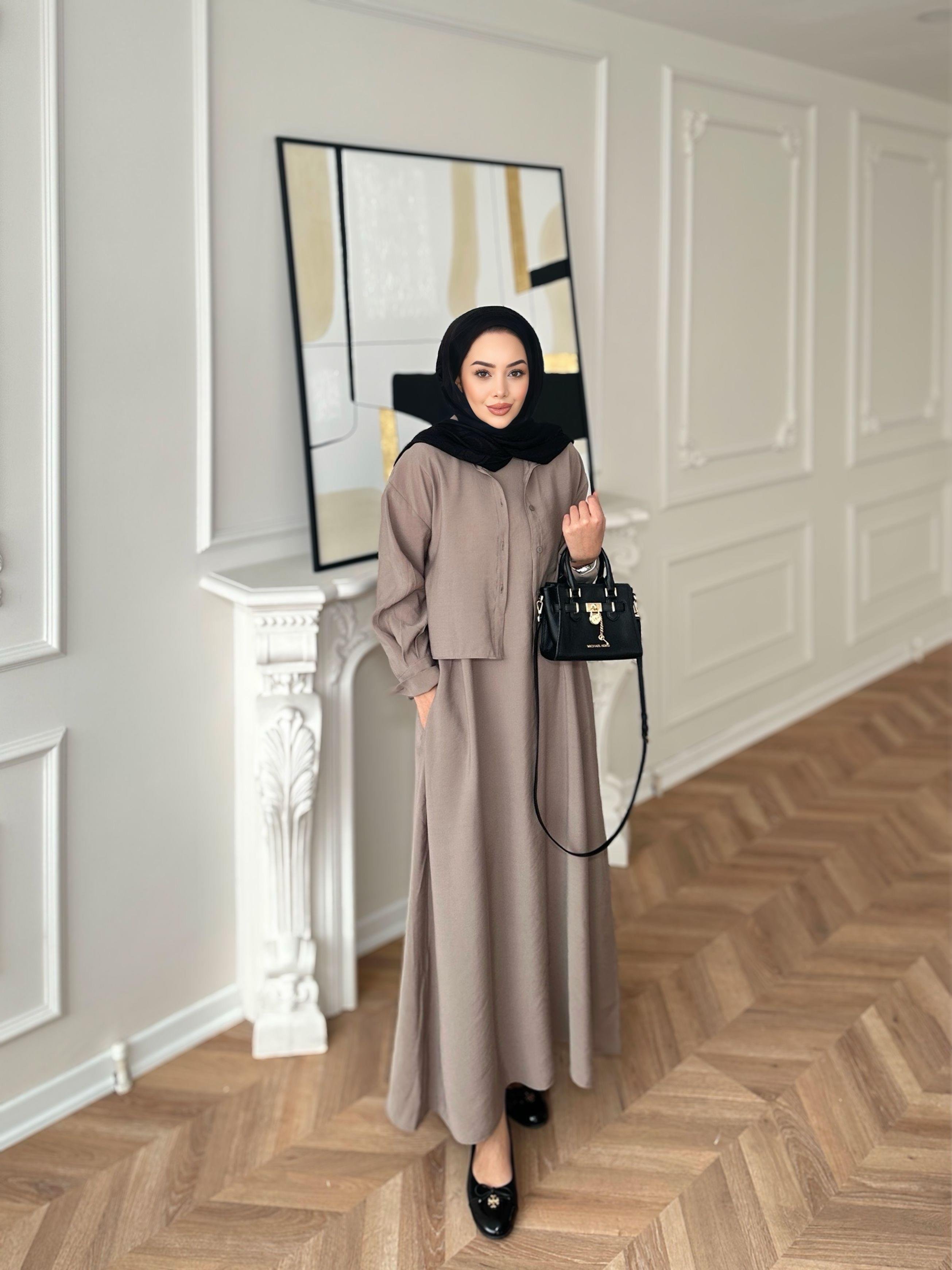 Lucas Gömlekli Elbise Vizon