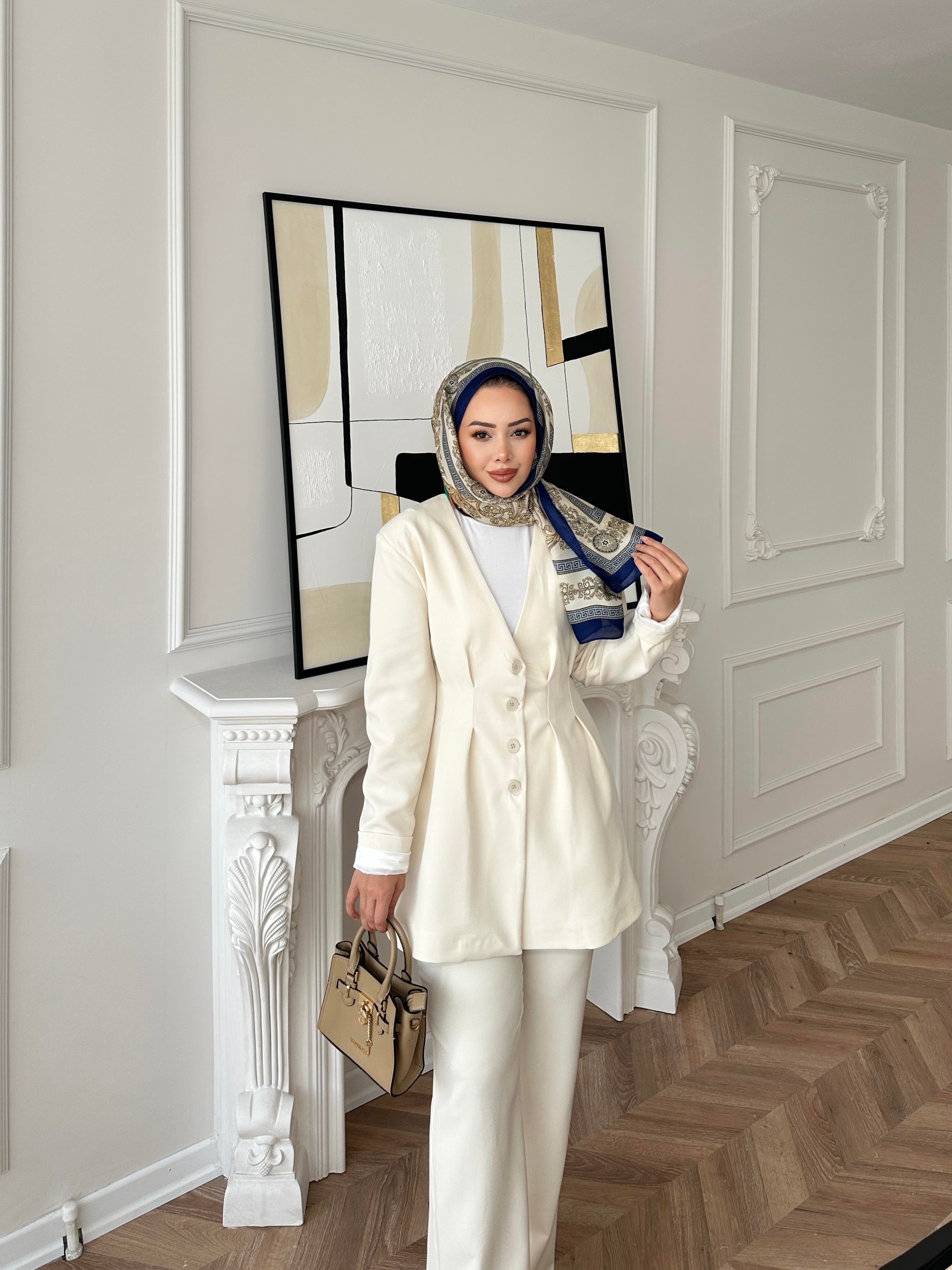 Luna Pantolonlu Takım Bej