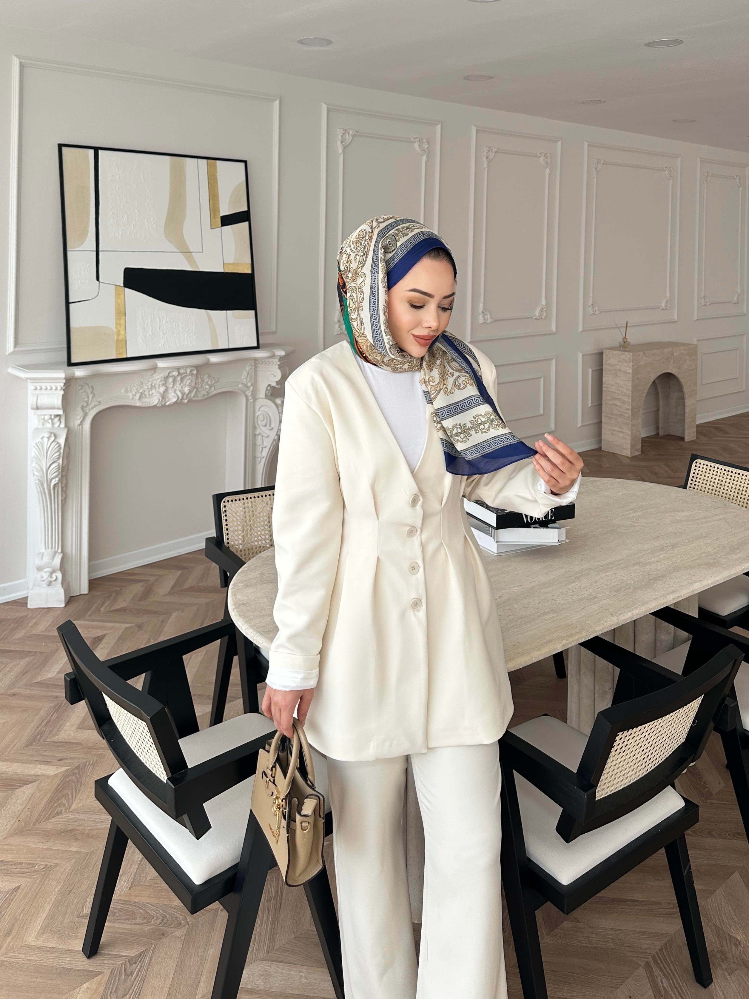 Luna Pantolonlu Takım Bej