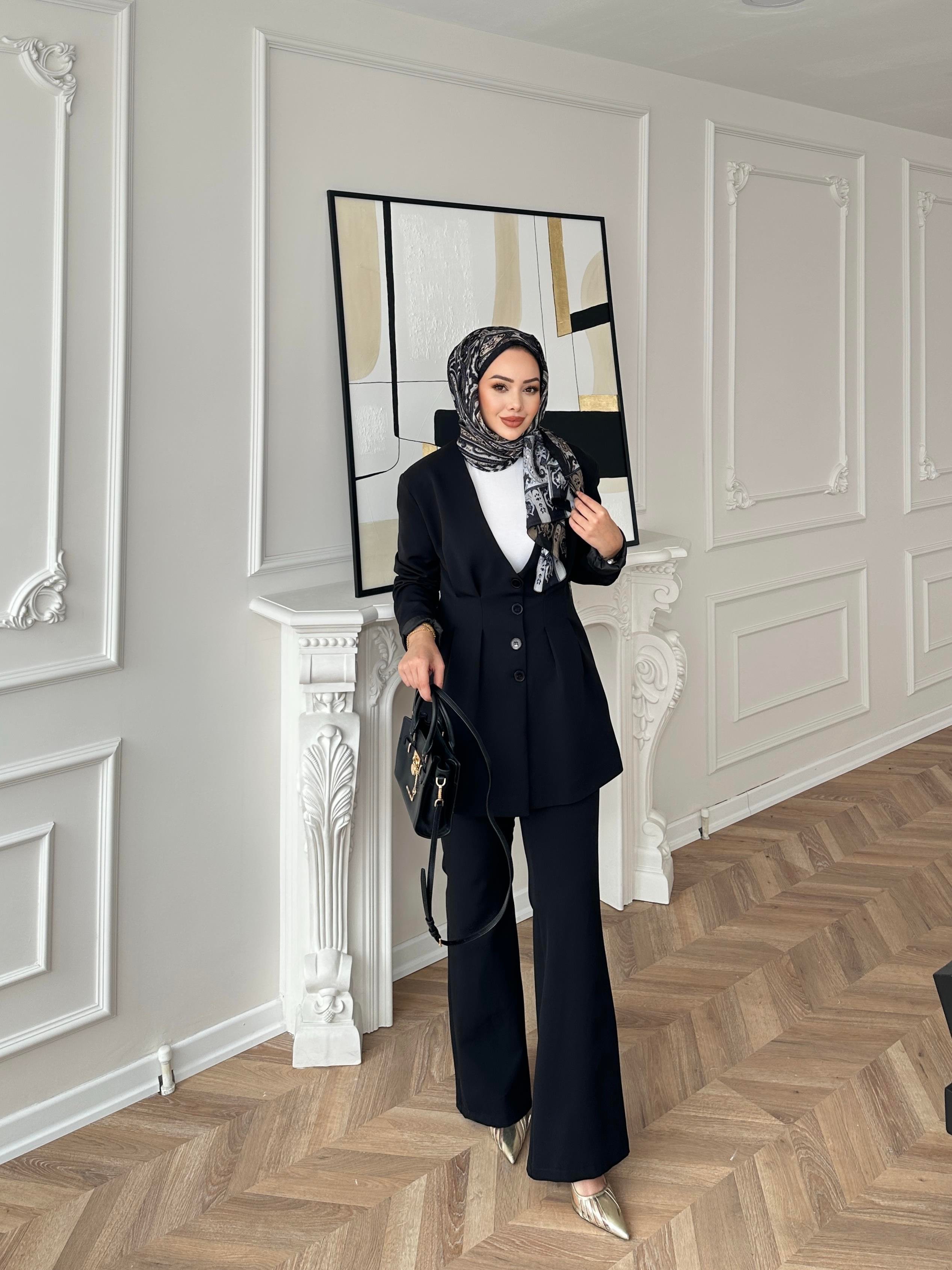 Luna Pantolonlu Takım Siyah 