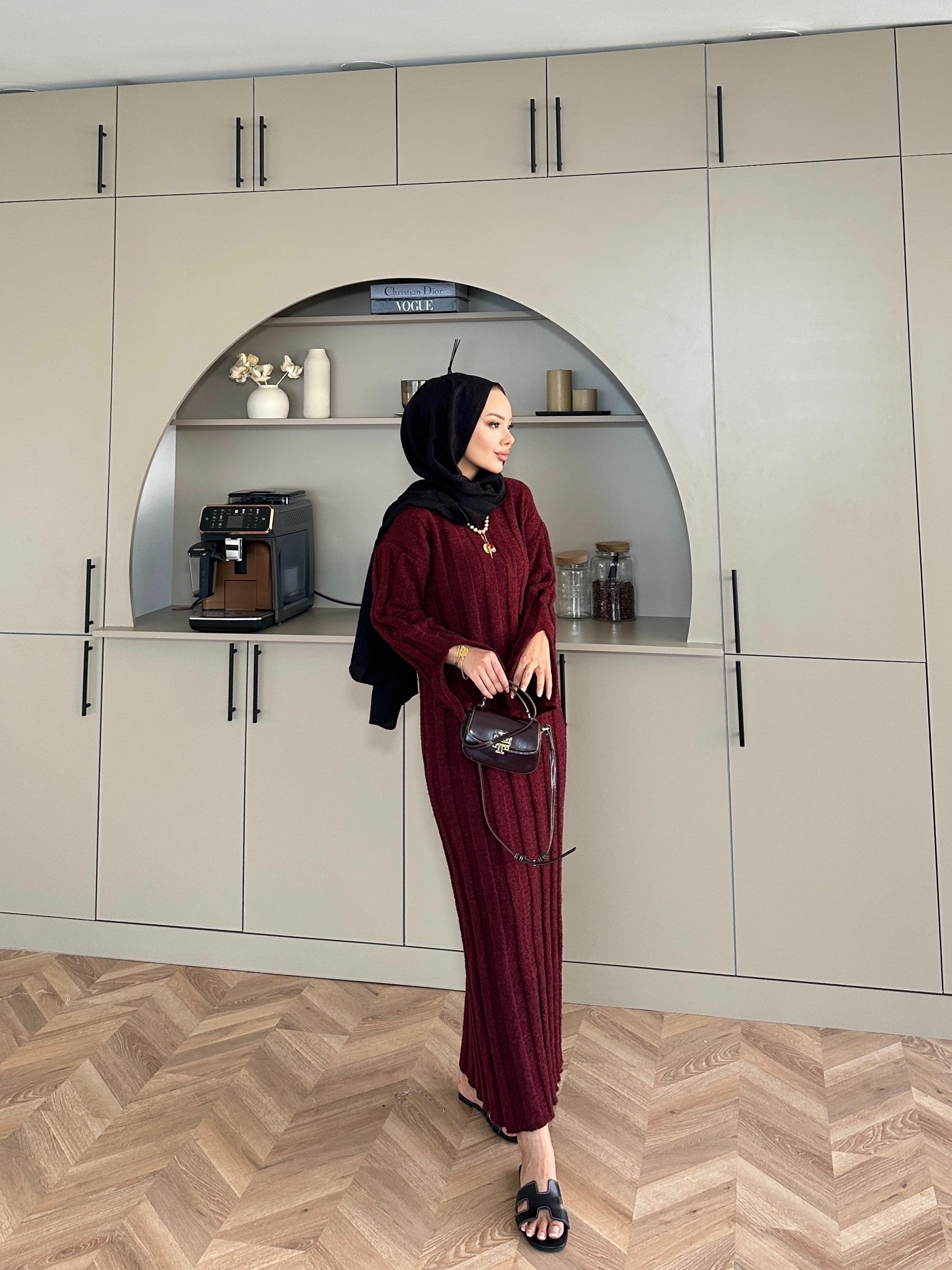 Marissa Triko Elbise Bordo