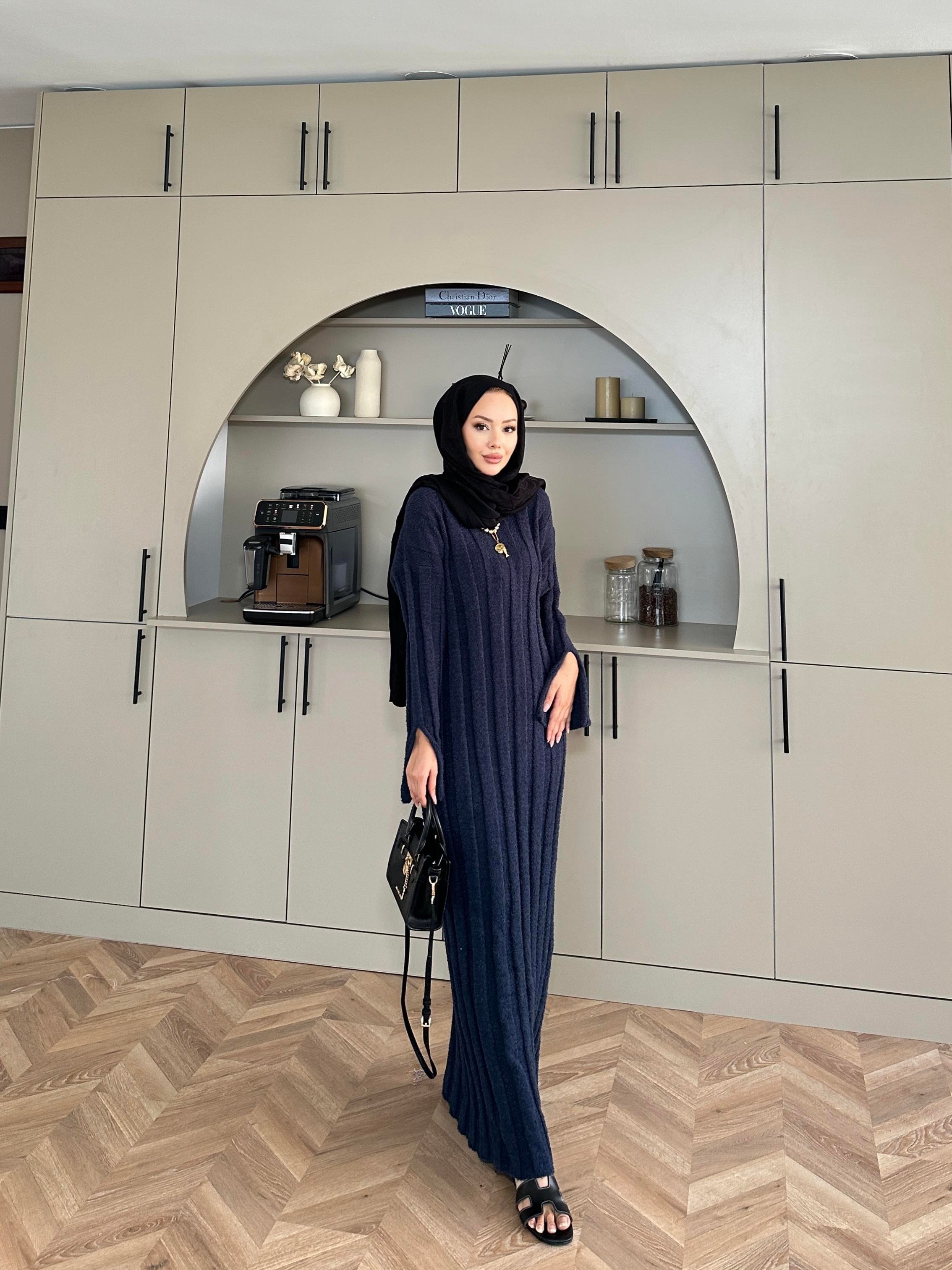 Marissa Triko Elbise Lacivert