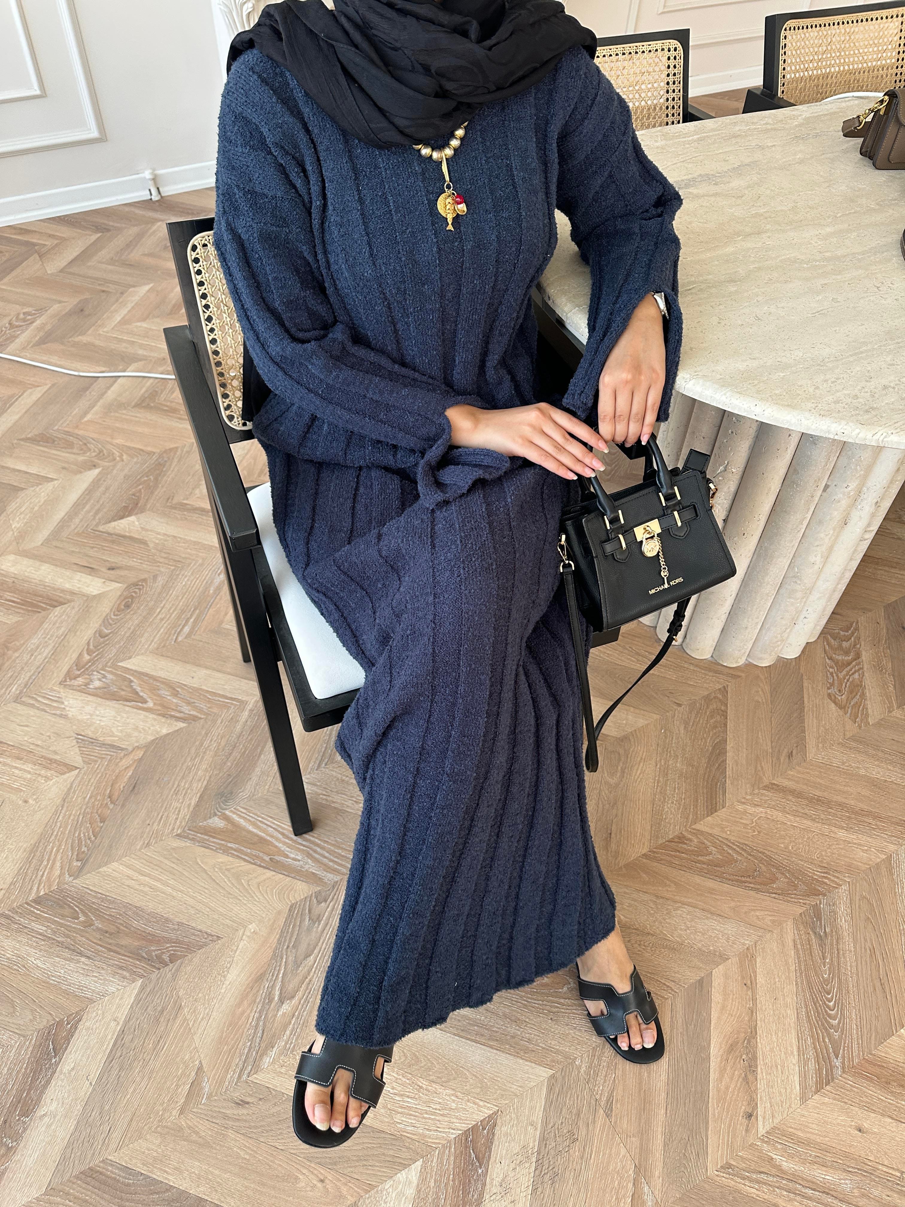 Marissa Triko Elbise Lacivert