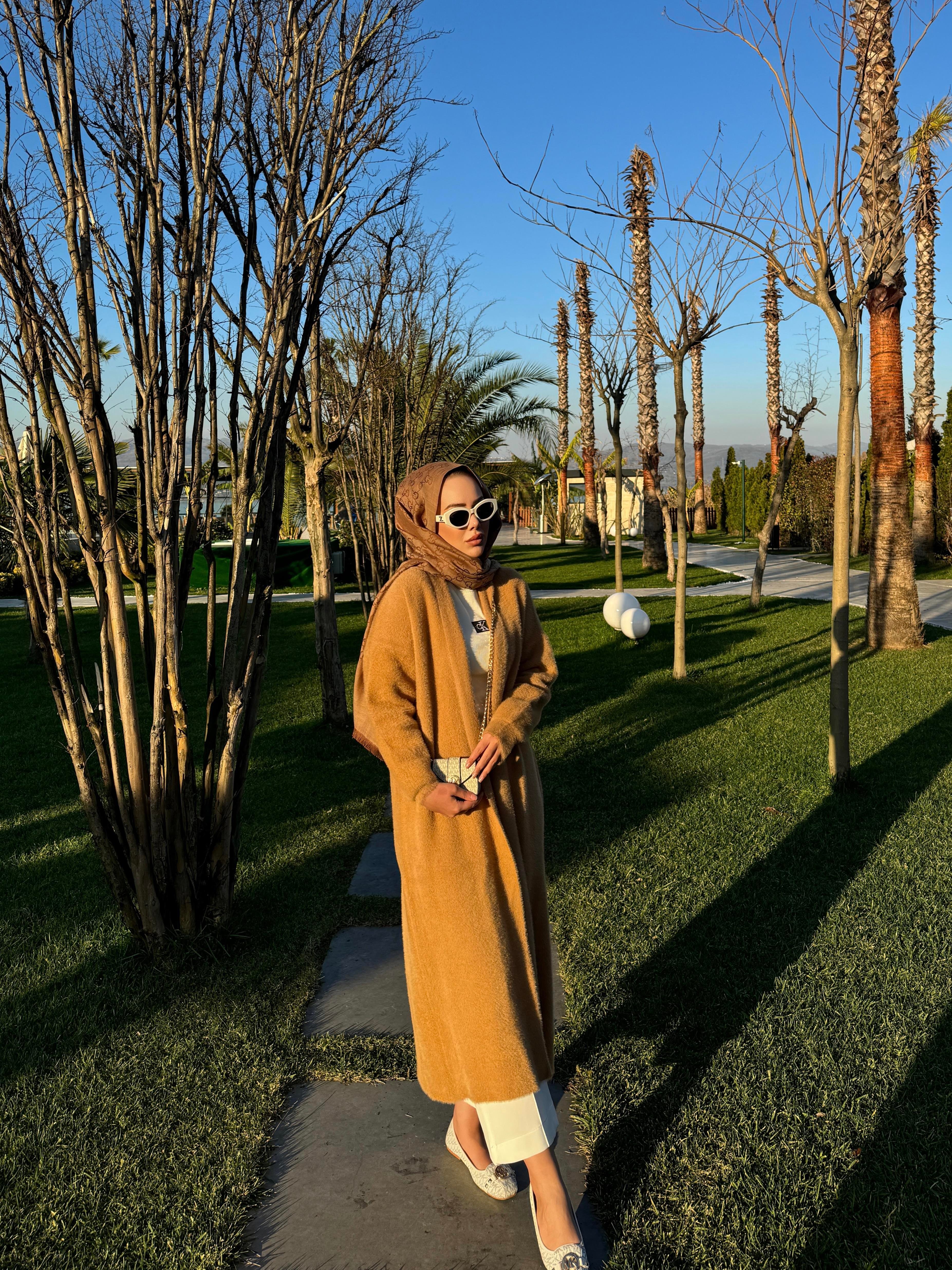 Marsel Angora Uzun Hırka Camel