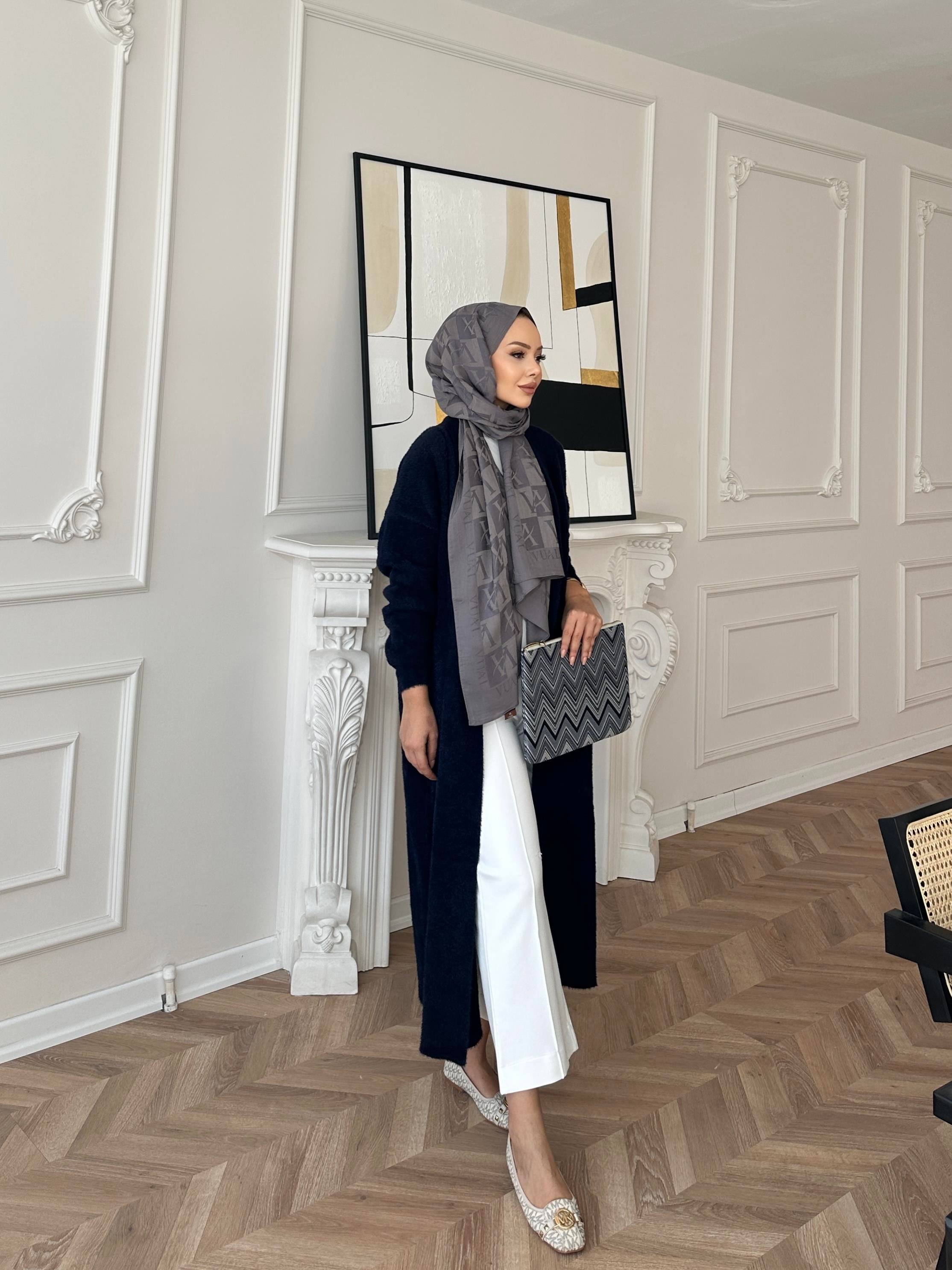 Marsel Angora Uzun Hırka Lacivert