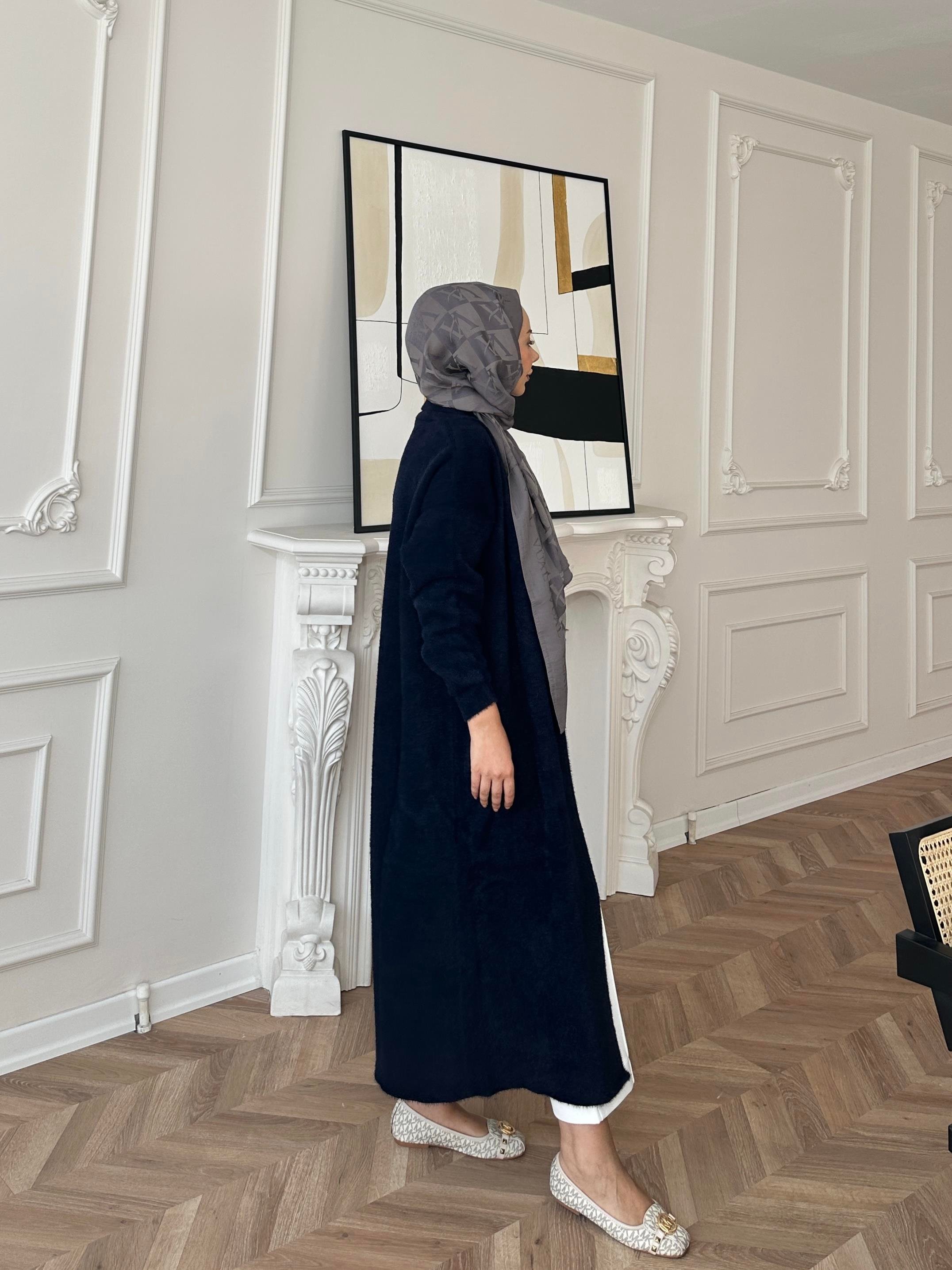 Marsel Angora Uzun Hırka Lacivert