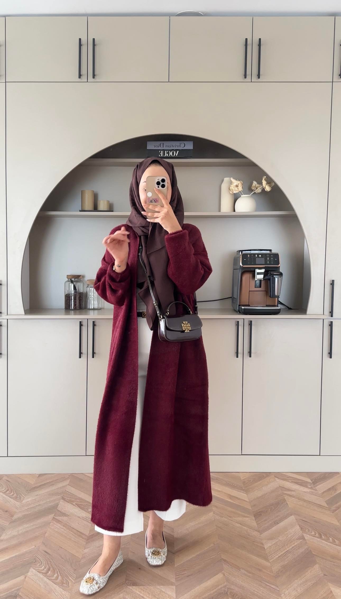 Marsel Angora Uzun Hırka Mürdüm