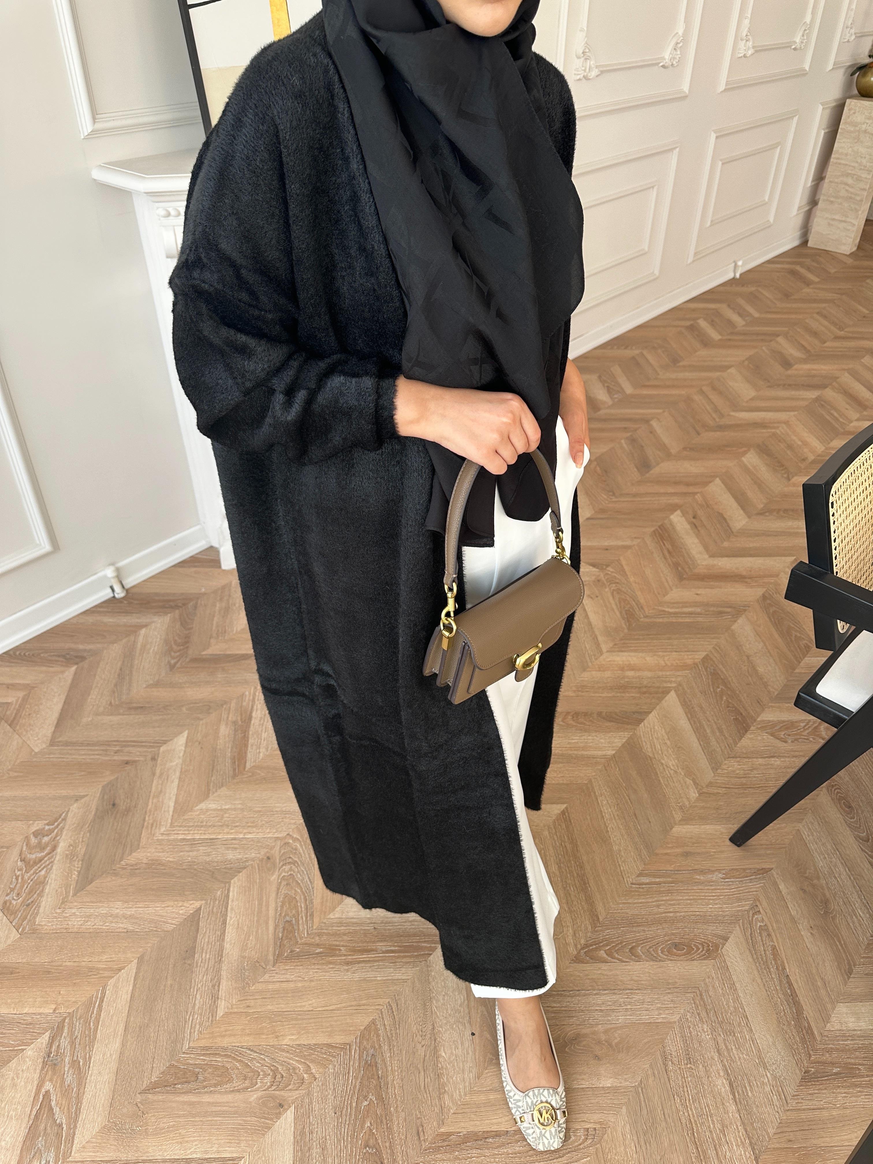 Marsel Angora Uzun Hırka Siyah