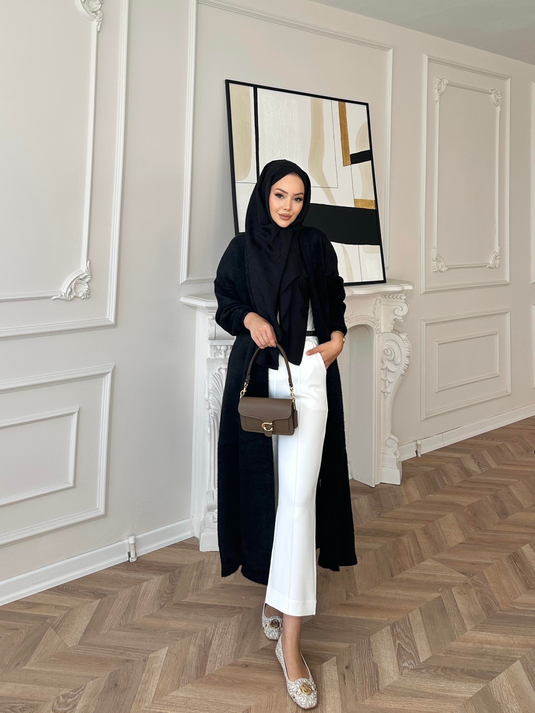 Marsel Angora Uzun Hırka Siyah