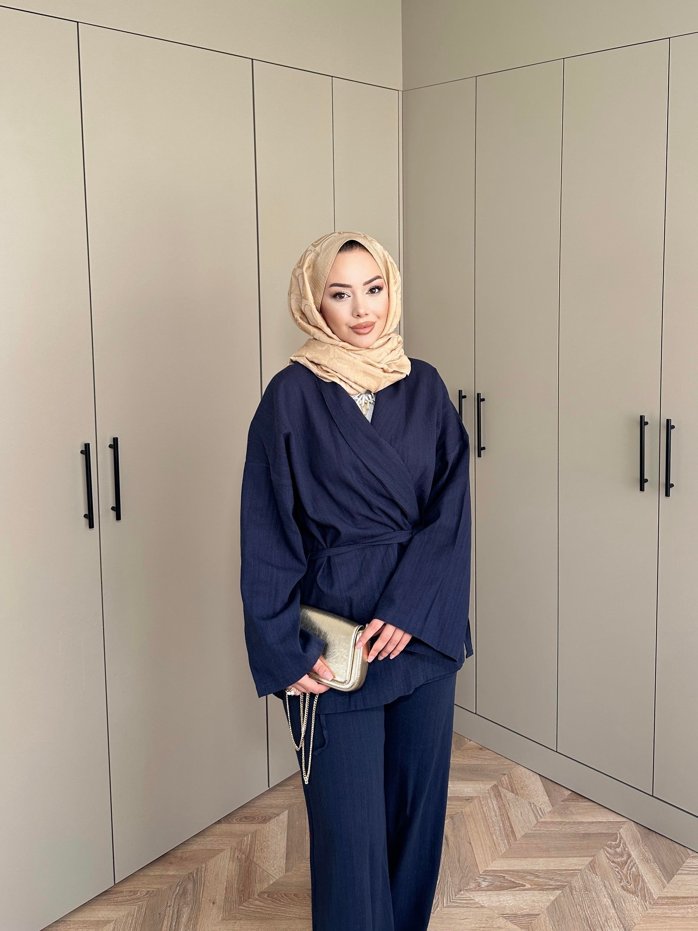 Mery Keten Takım Lacivert