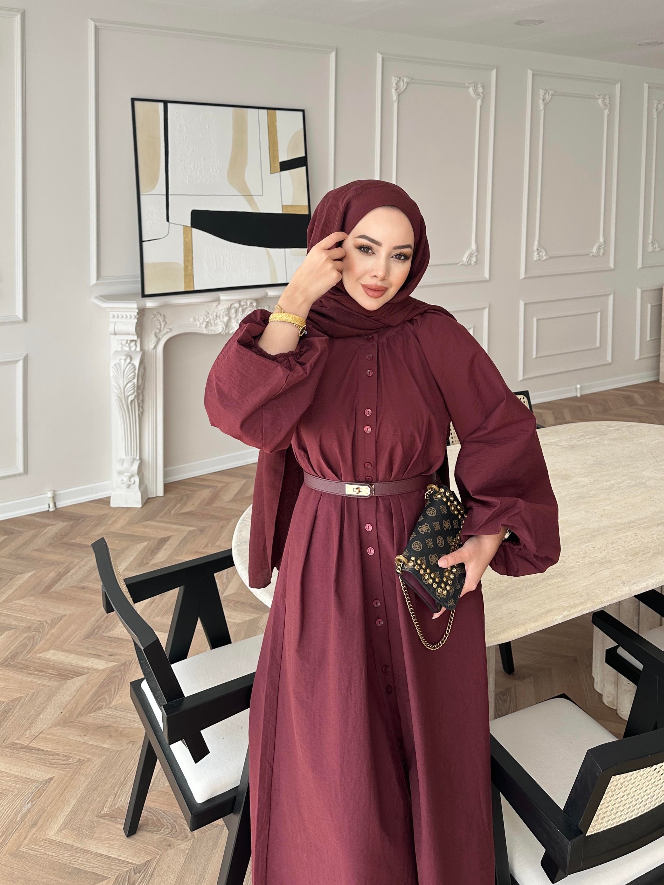 Messina Elbise Bordo 