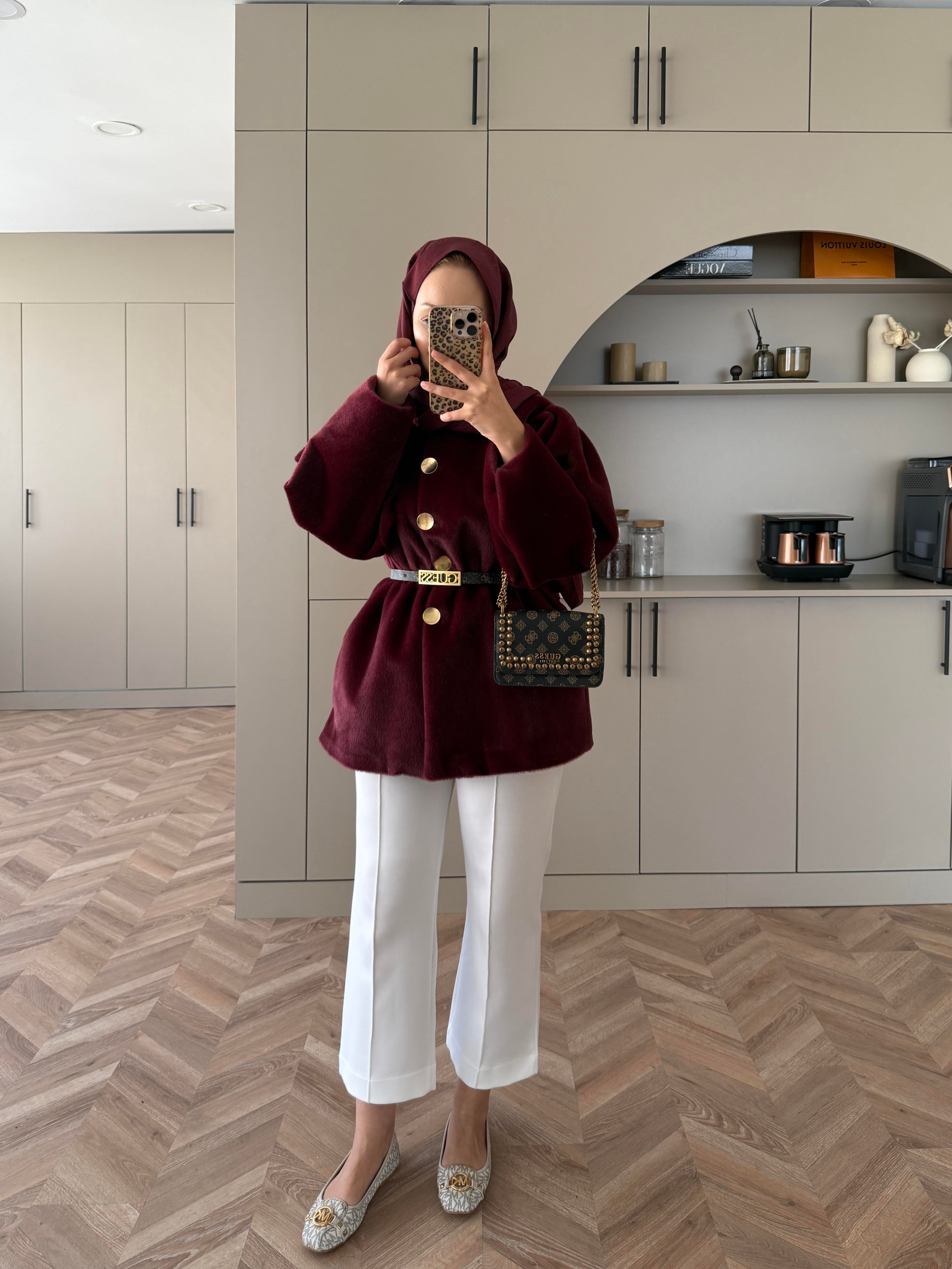 Mısra Angora Kaban Bordo