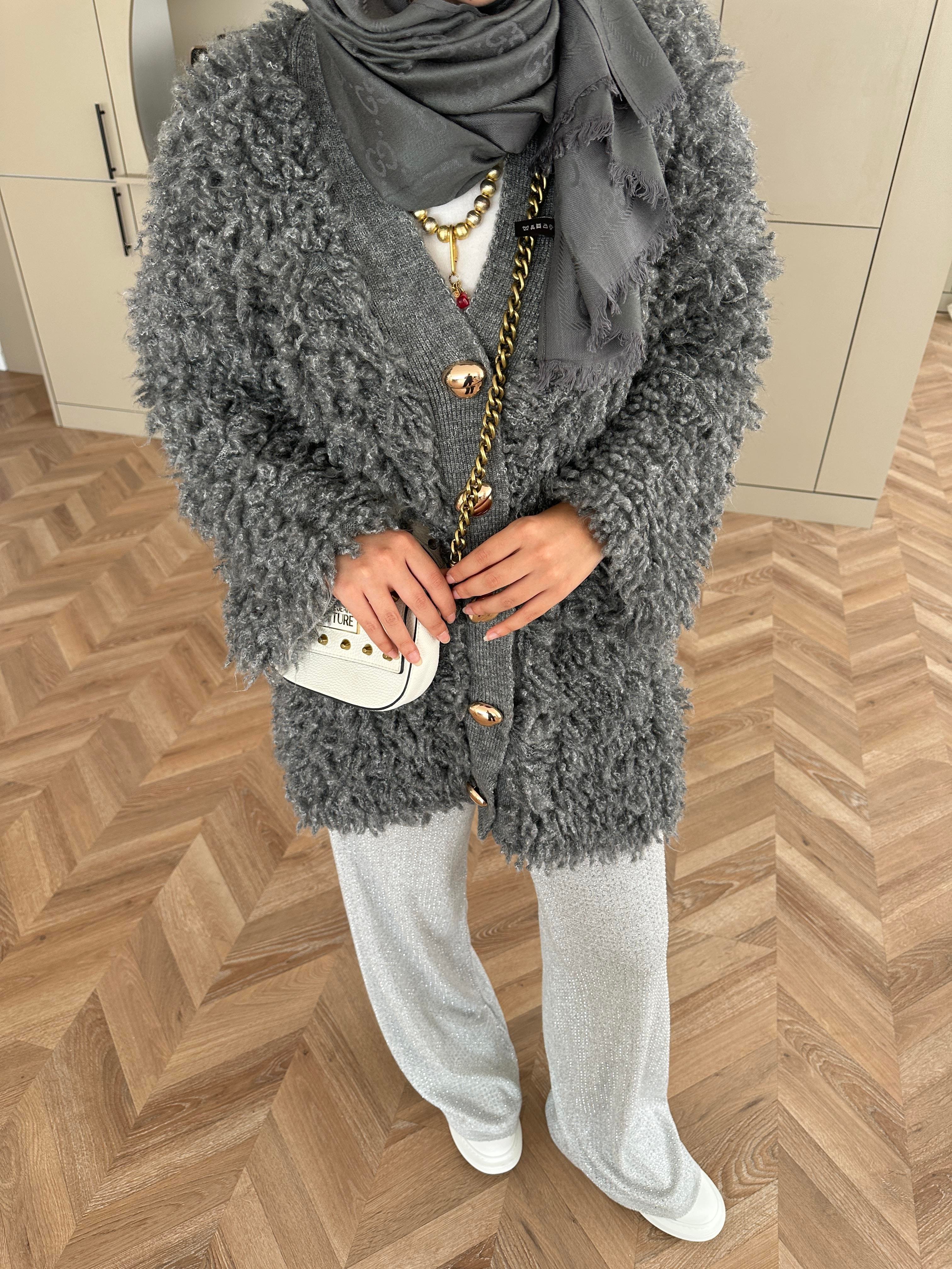 Moira Sakallı Hırka Antrasit